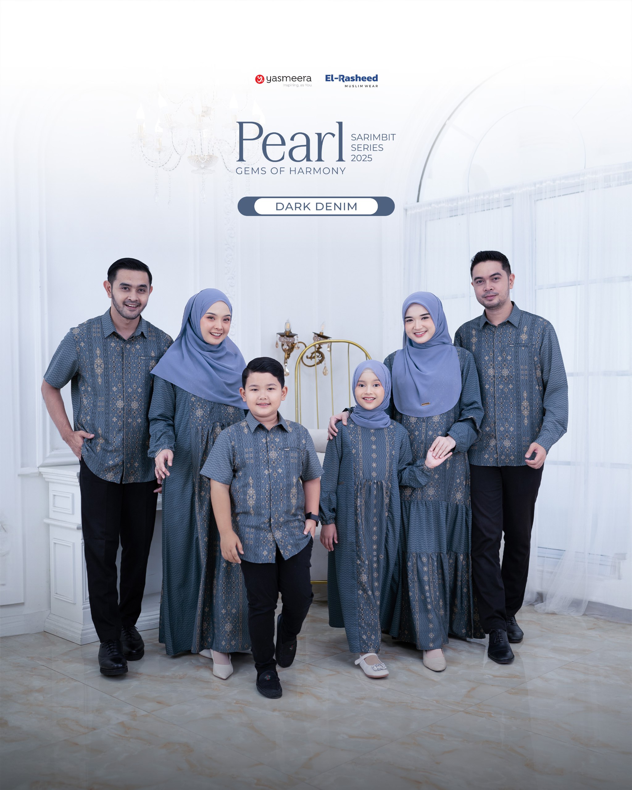 Yasmeera - SARIMBIT 2025 PEARL SERIES WARNA DARK DENIM thumb 8