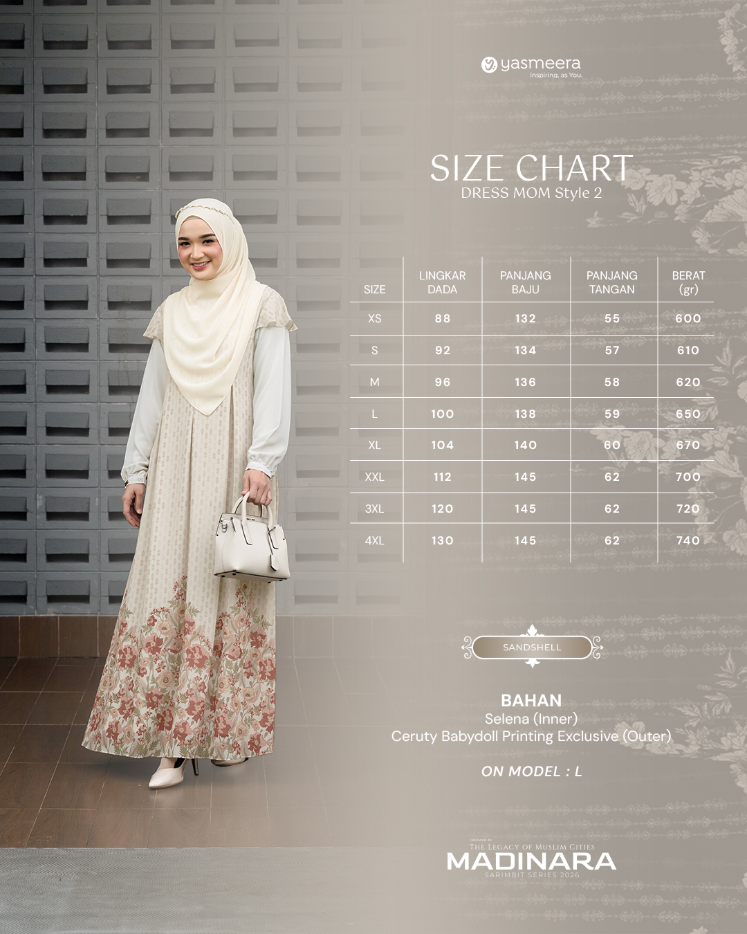 Yasmeera - MADINARA SERIES - SANDSHELL thumb 2