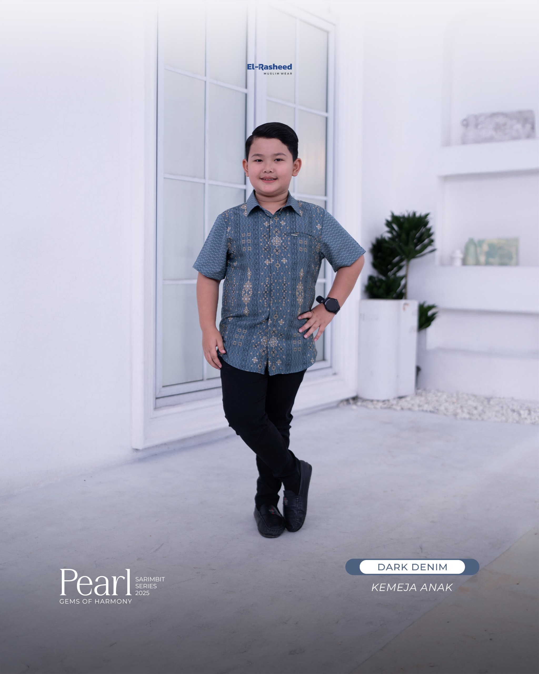 Yasmeera - SARIMBIT 2025 PEARL SERIES WARNA DARK DENIM