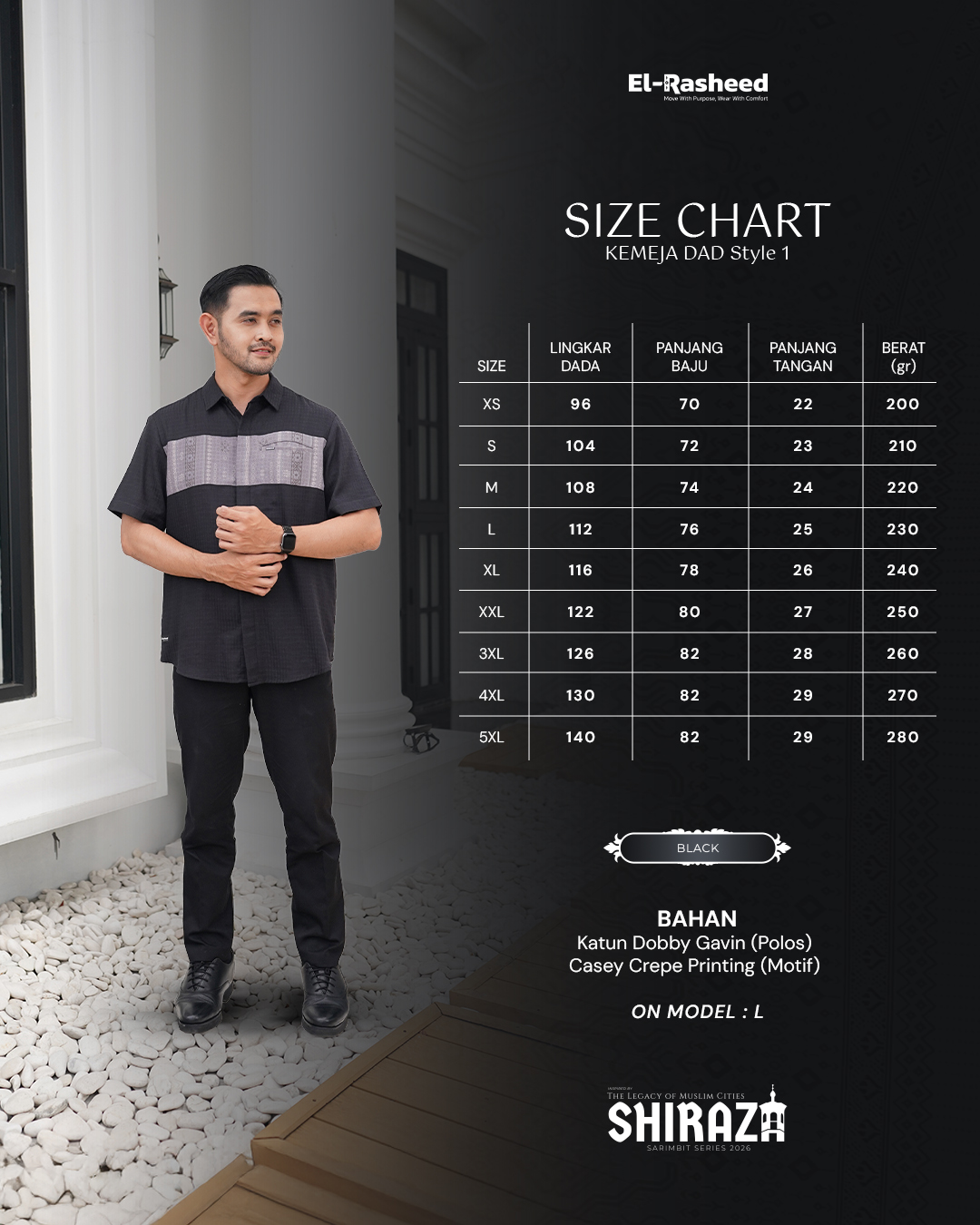 Yasmeera - KEMEJA SHIRAZA LENGAN PENDEK DEWASA GRADE B thumb 76