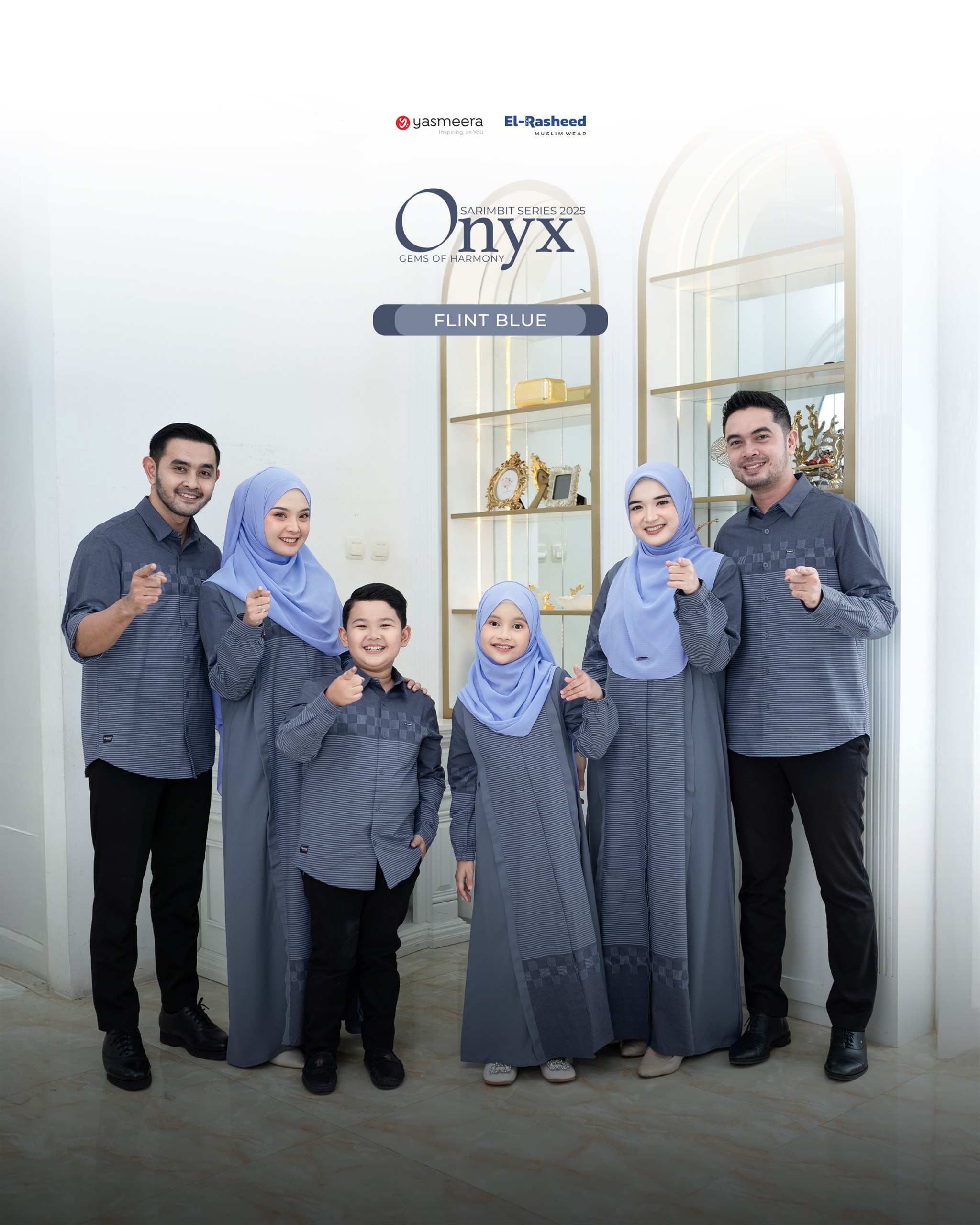 Yasmeera - SARIMBIT 2025 ONYX SERIES WARNA FLINT BLUE thumb 6