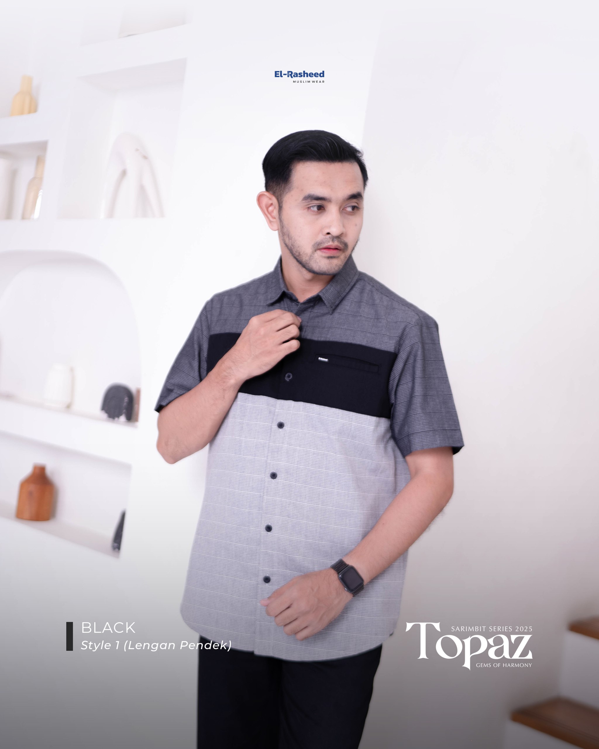 Yasmeera - SARIMBIT 2025 TOPAZ SERIES WARNA BLACK thumb 3