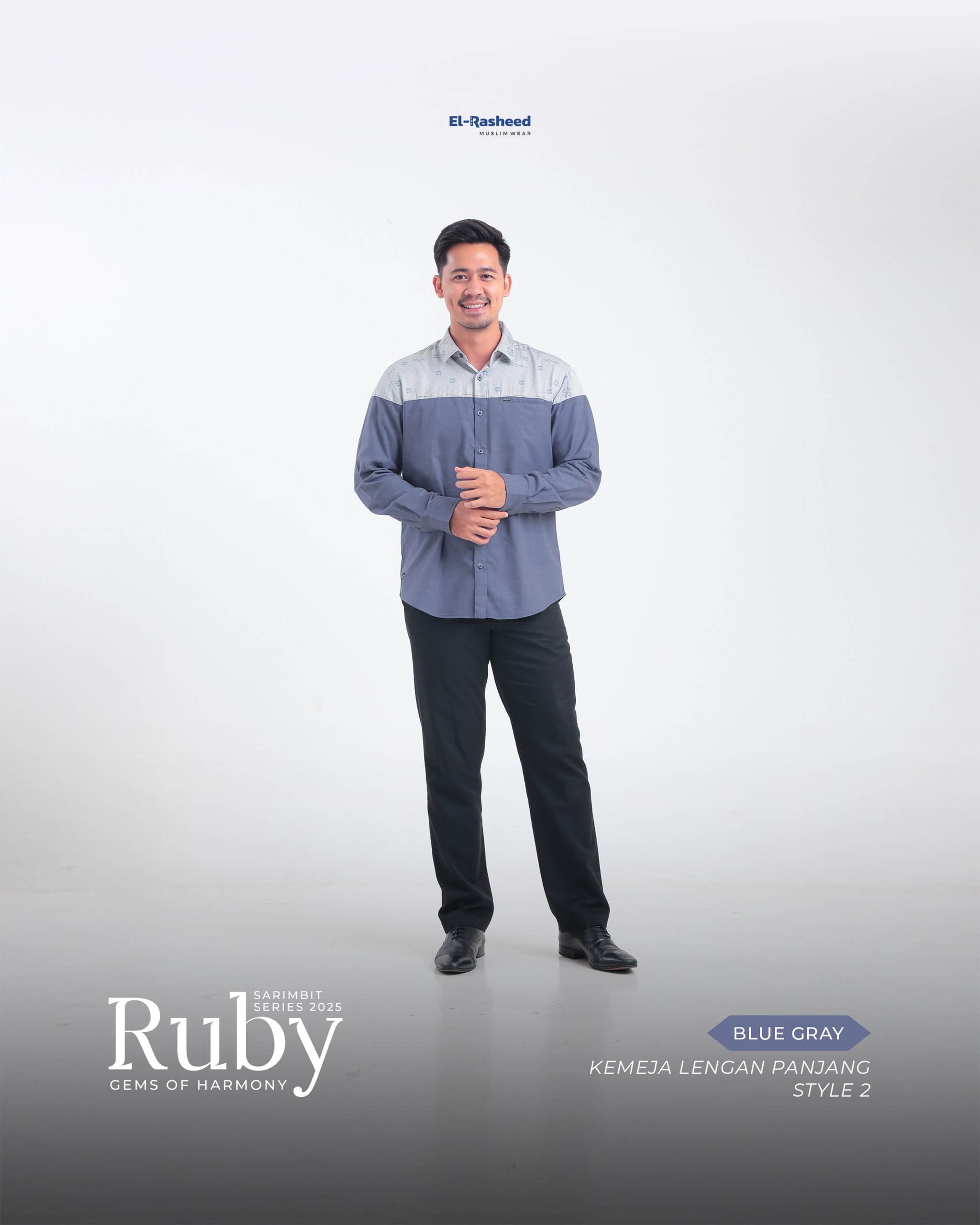 Yasmeera - SARIMBIT 2025 RUBY SERIES WARNA BLUE GRAY