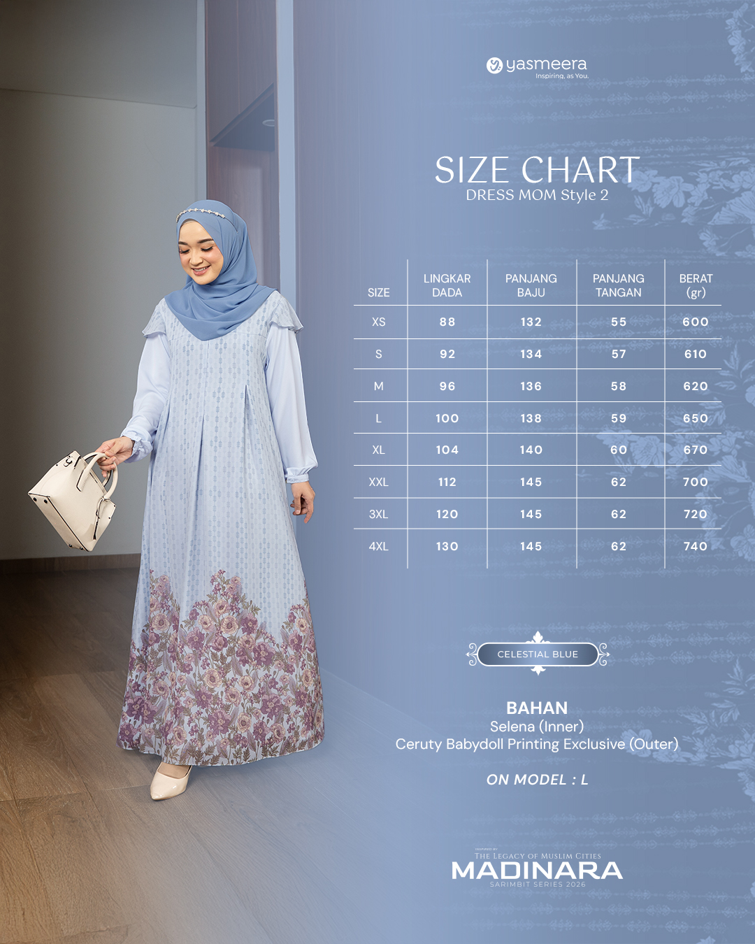 Yasmeera - MADINARA SERIES - CELESTIAL BLUE thumb 2