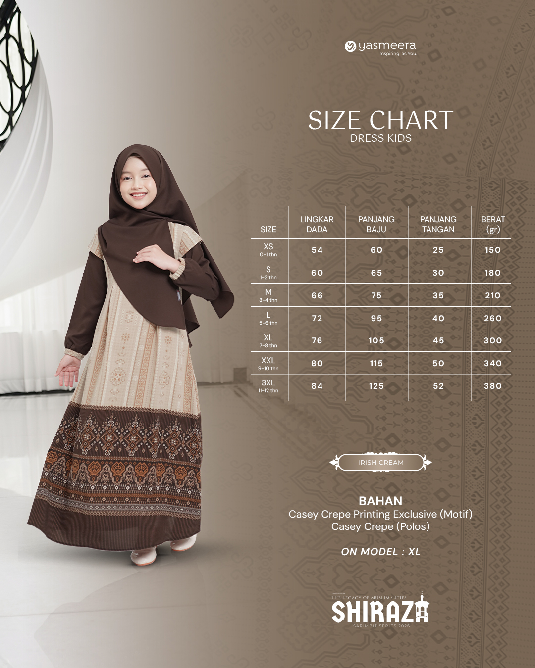 Yasmeera - SHIRAZA SERIES - IRISH CREAM thumb 2