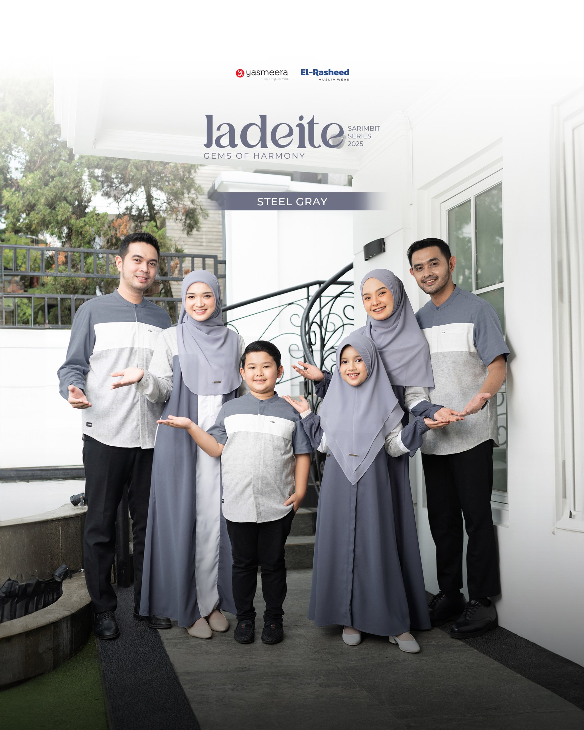 Yasmeera - SARIMBIT 2025 JADEITE SERIES WARNA STEEL GRAY thumb 9