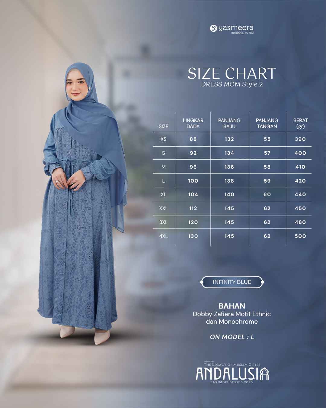 Yasmeera - ANDALUSIA SERIES - INFINITY BLUE thumb 5