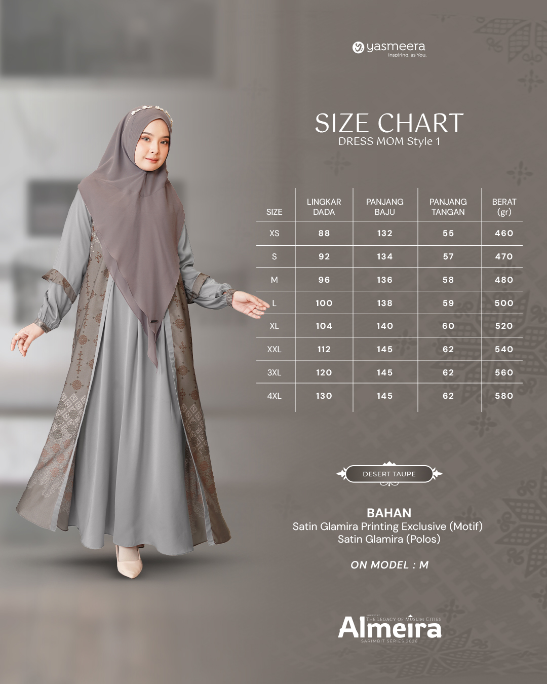 Yasmeera - ALMEIRA SERIES - DESERT TAUPE thumb 6