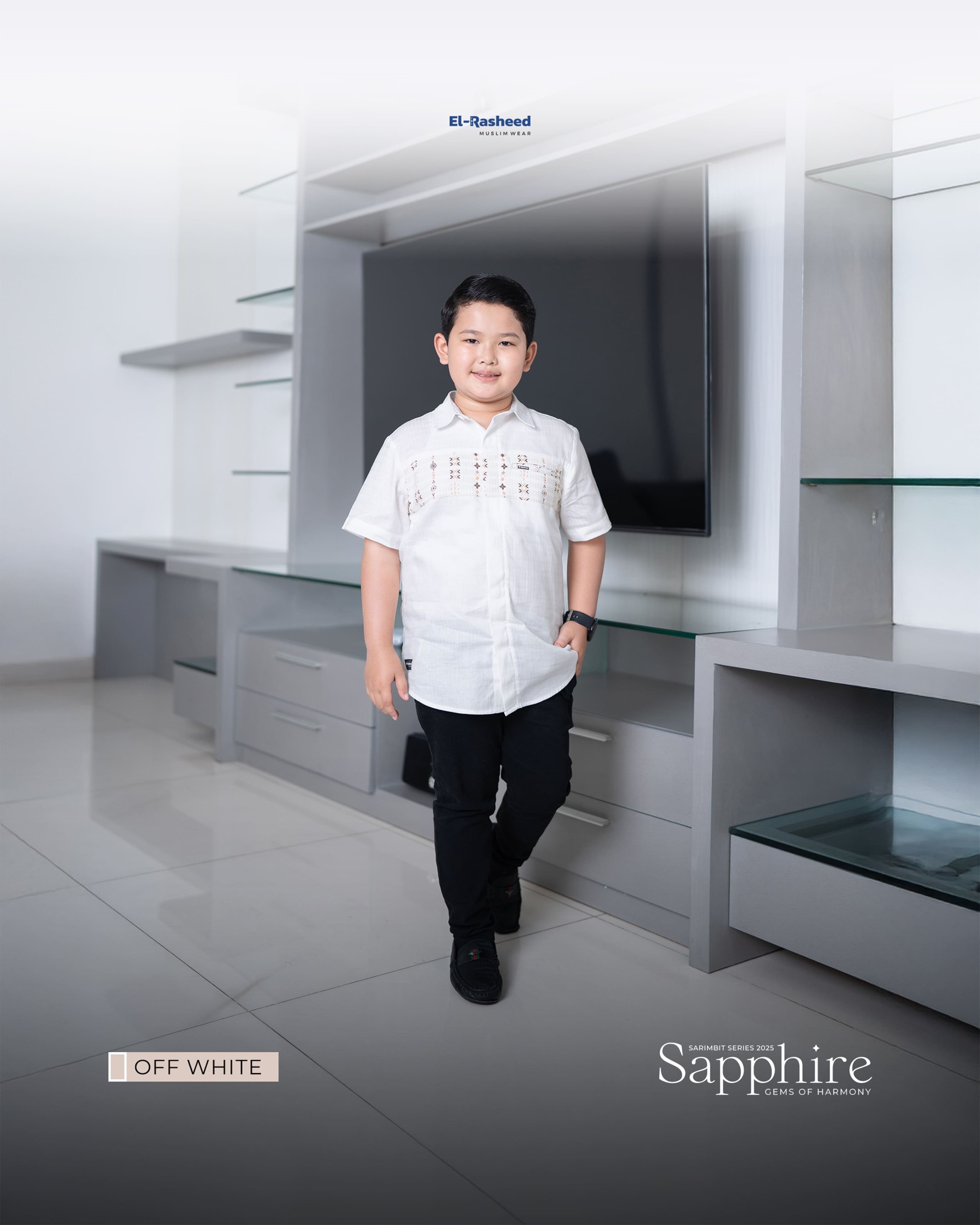 Yasmeera - SARIMBIT 2025 SAPPHIRE SERIES WARNA OFF WHITE