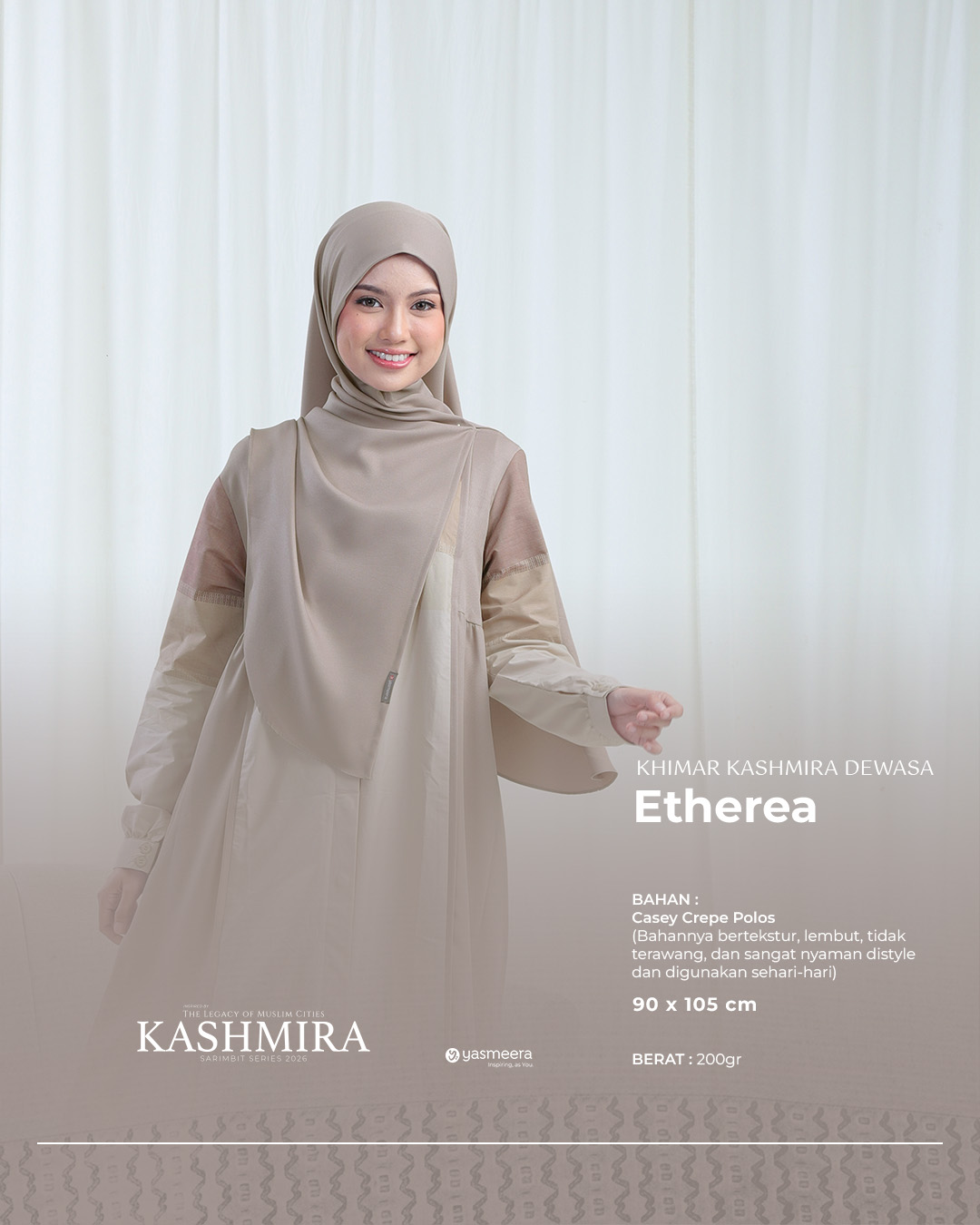 Yasmeera - KHIMAR KASHMIRA PASANGAN SARIMBIT 2026 (KHASMIRA) thumb 6