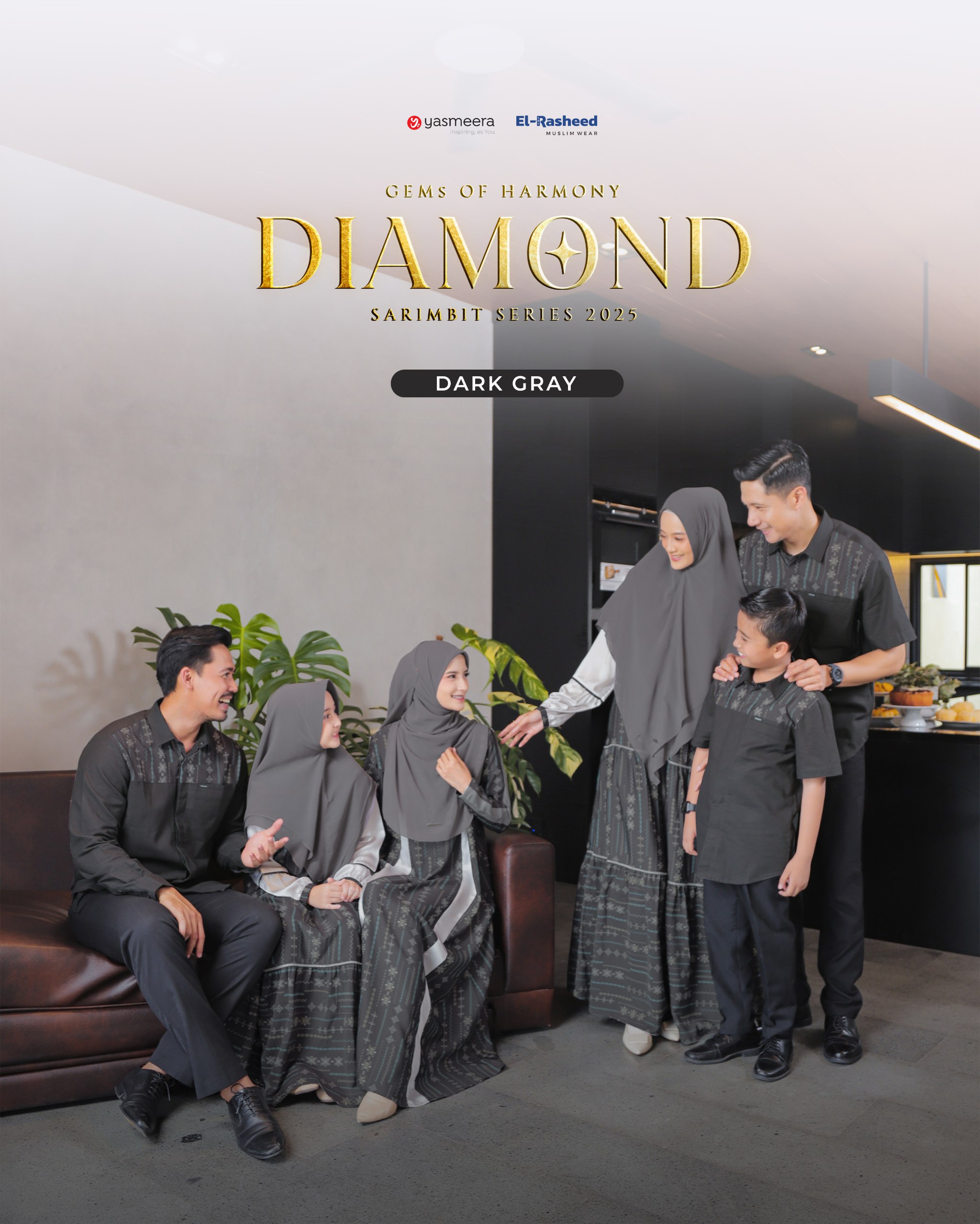 Yasmeera - SARIMBIT 2025 DIAMOND SERIES WARNA DARK GRAY thumb 7