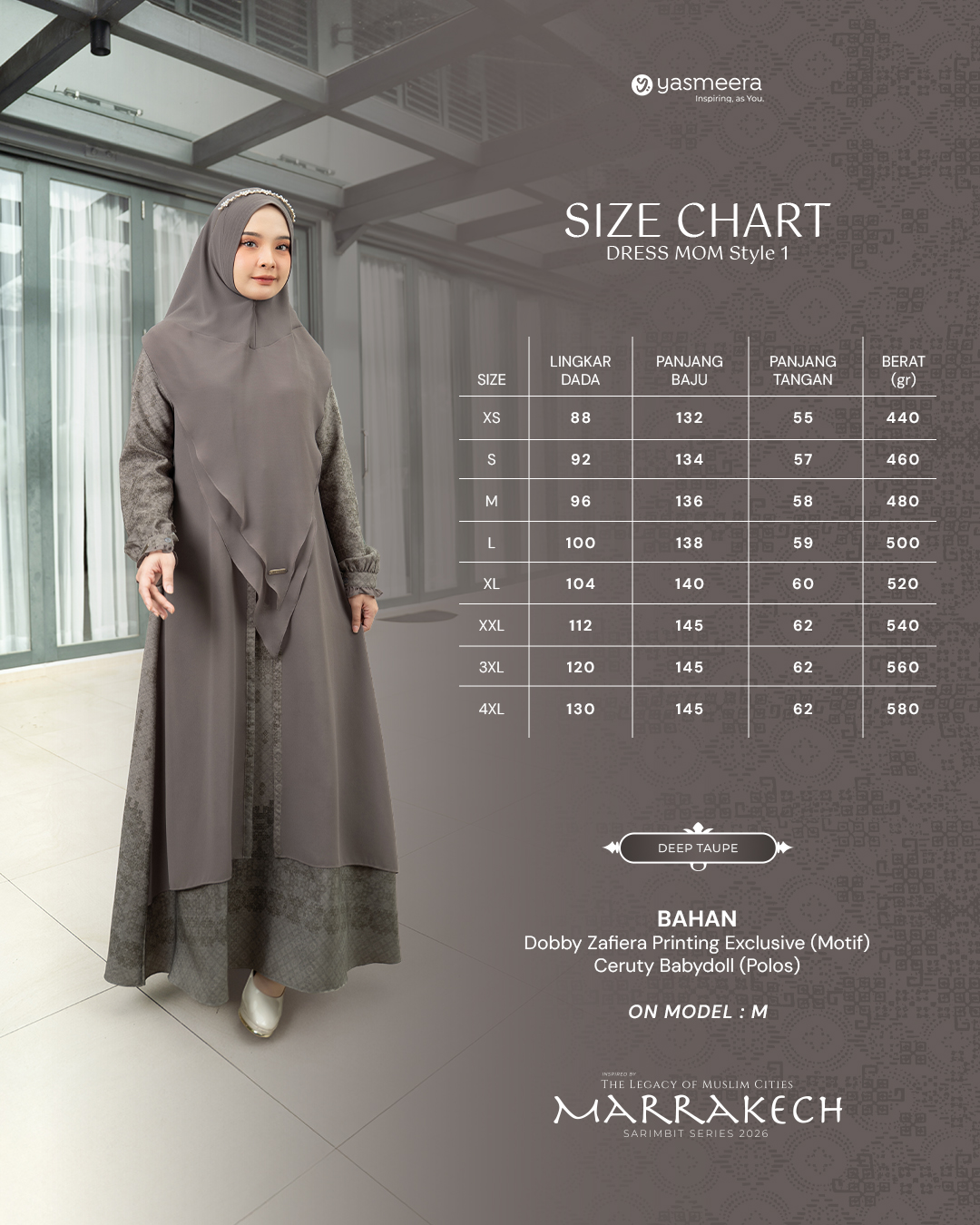 Yasmeera - MARRAKECH SERIES - DEEP TAUPE thumb 3