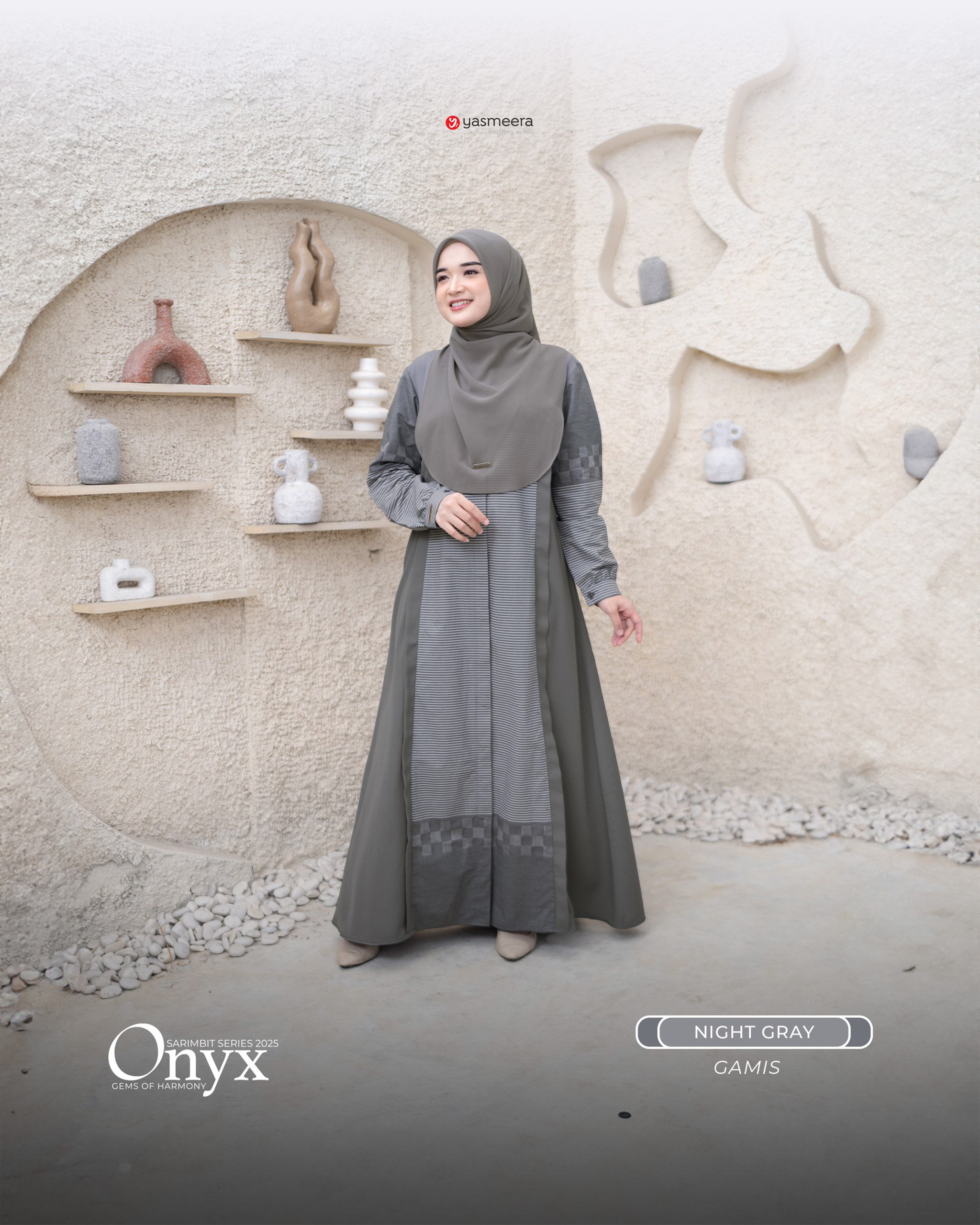 Yasmeera - SARIMBIT 2025 ONYX WARNA NIGHT GRAY thumb 4