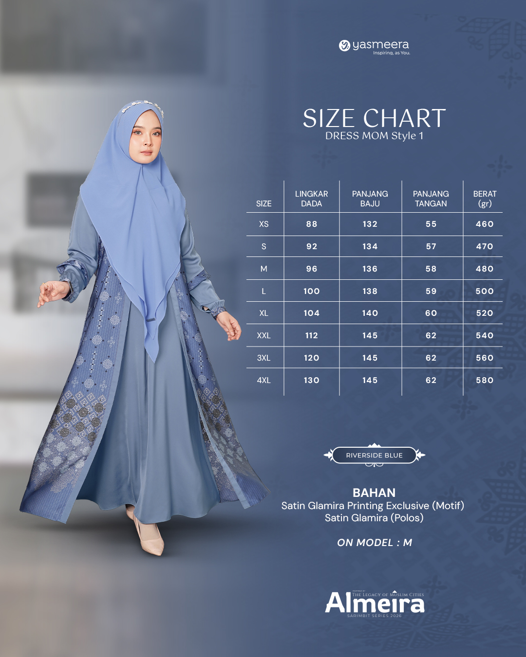 Yasmeera - ALMEIRA SERIES - RIVERSIDE BLUE thumb 6