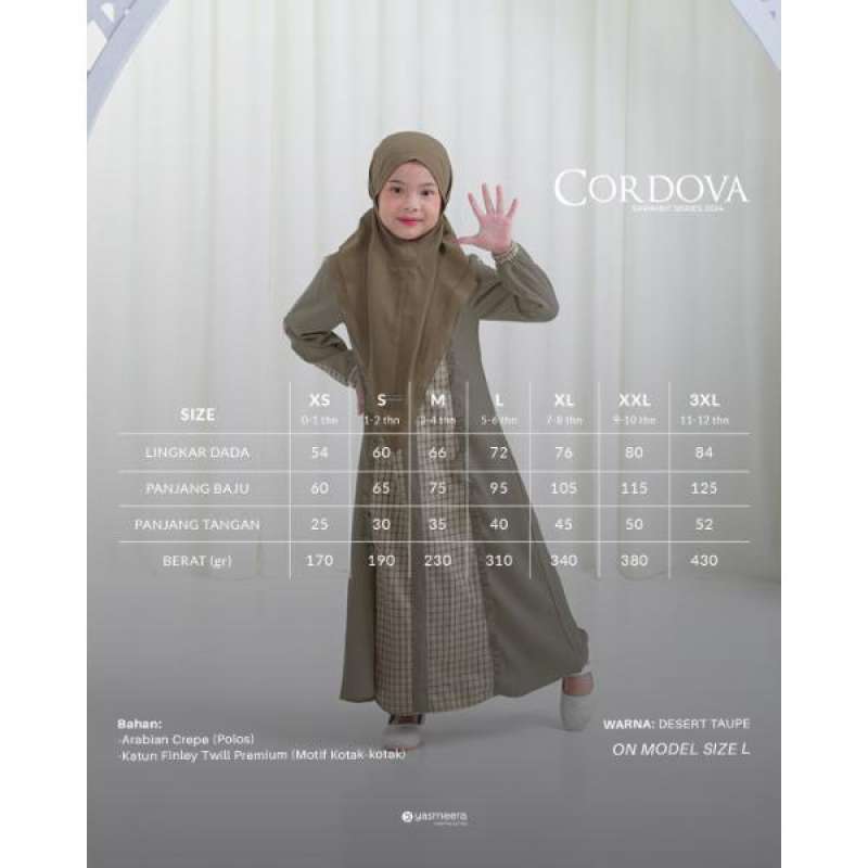 Yasmeera - GAMIS CORDOVA ANAK thumb 110