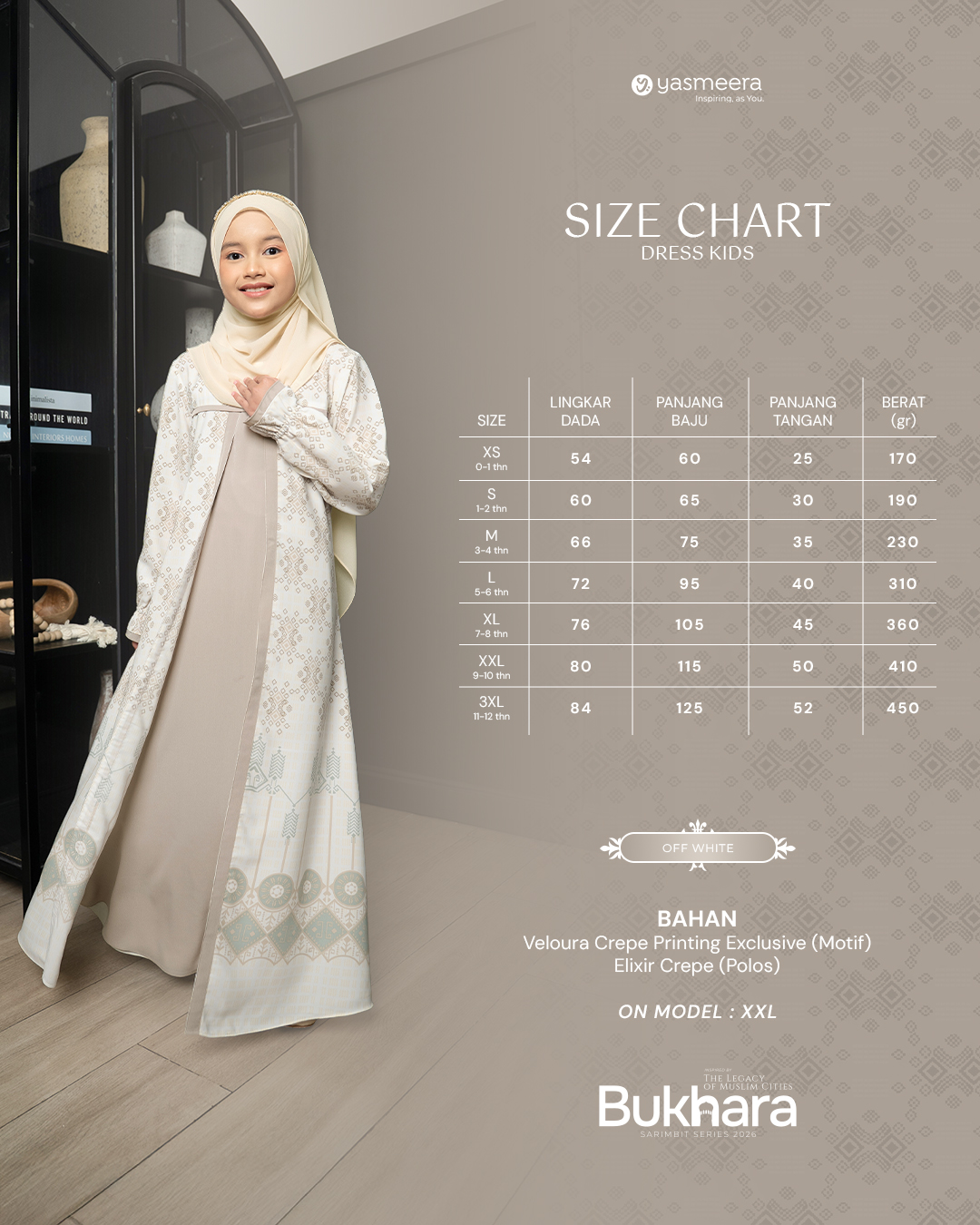Yasmeera - GAMIS BUKHARA ANAK GRADE B thumb 17