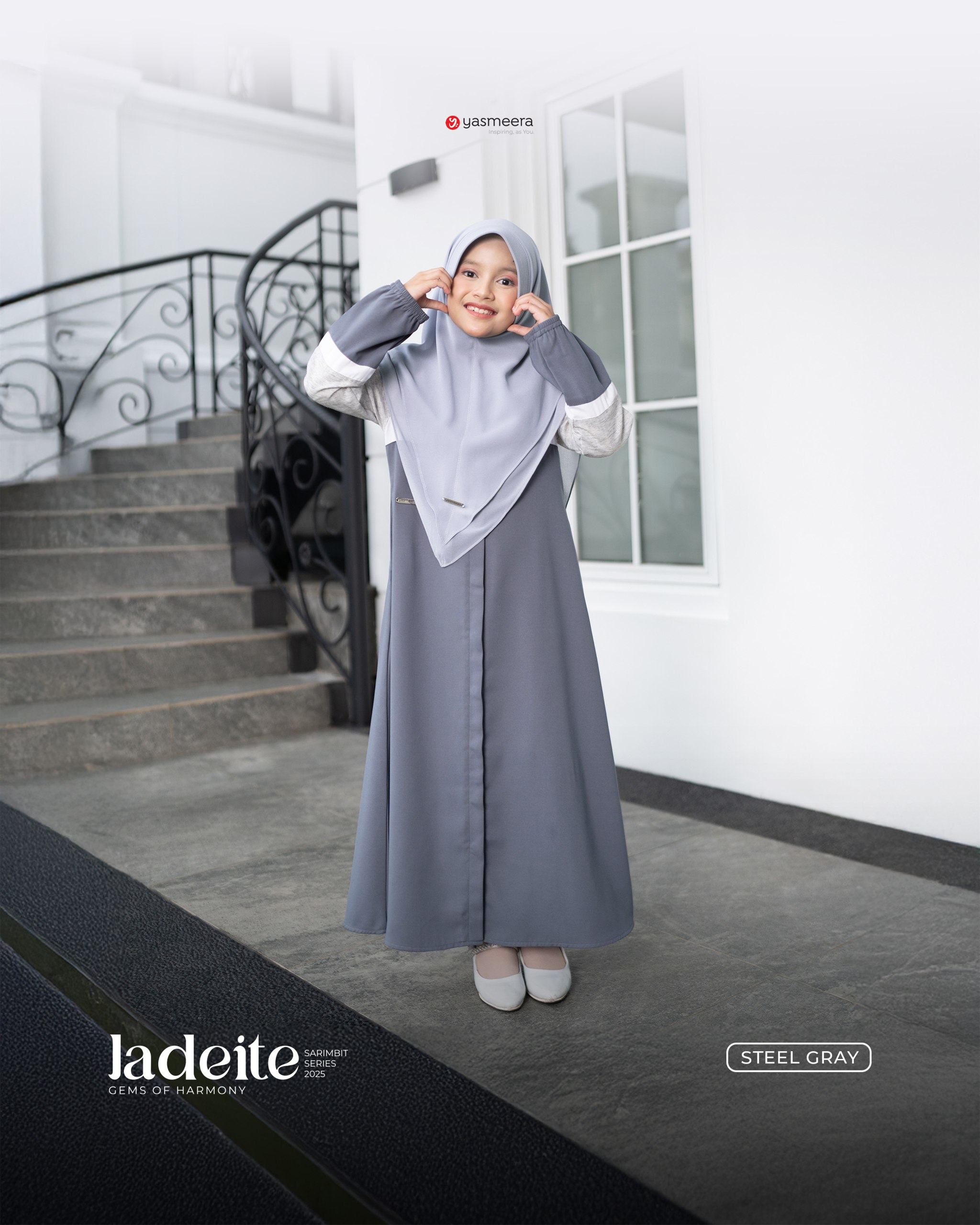 Yasmeera - SARIMBIT 2025 JADEITE SERIES WARNA STEEL GRAY thumb 5