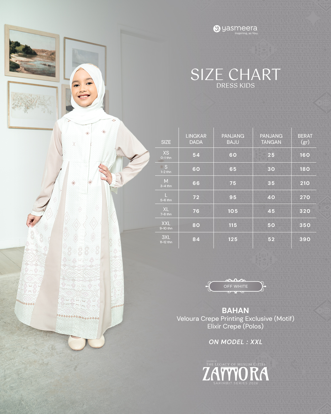 Yasmeera - GAMIS ZAMORA ANAK GRADE B thumb 23