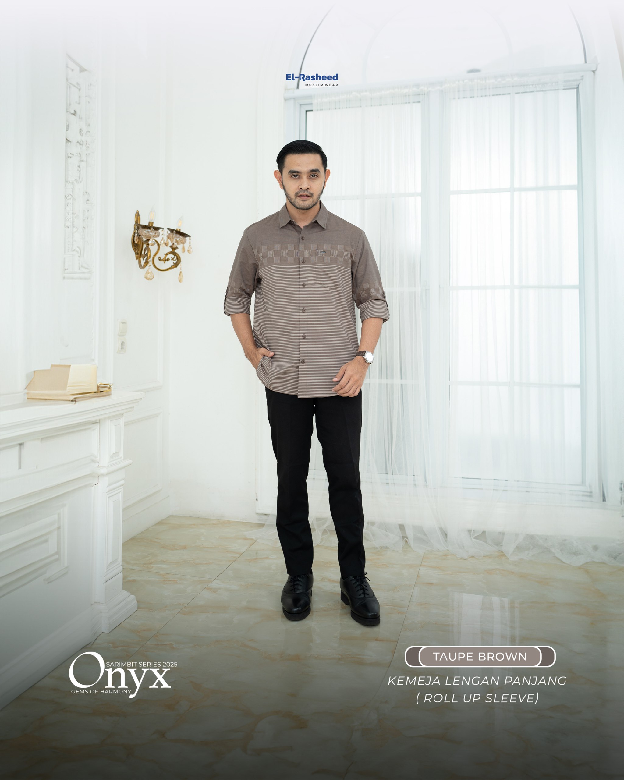 Yasmeera - SARIMBIT 2025 ONYX SERIES WARNA TAUPE BROWN thumb 3