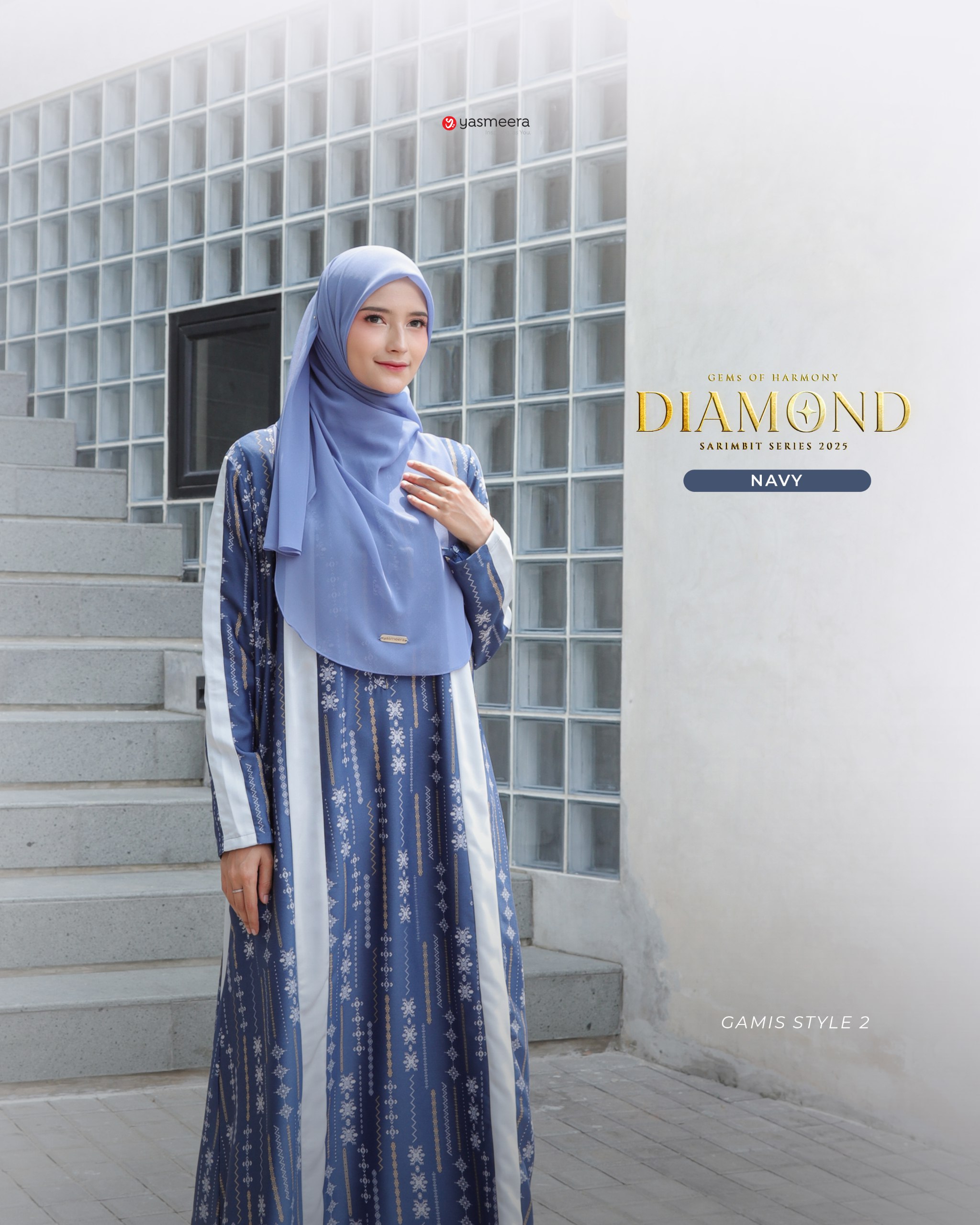 Yasmeera - SARIMBIT 2025 DIAMOND SERIES WARNA NAVY thumb 5