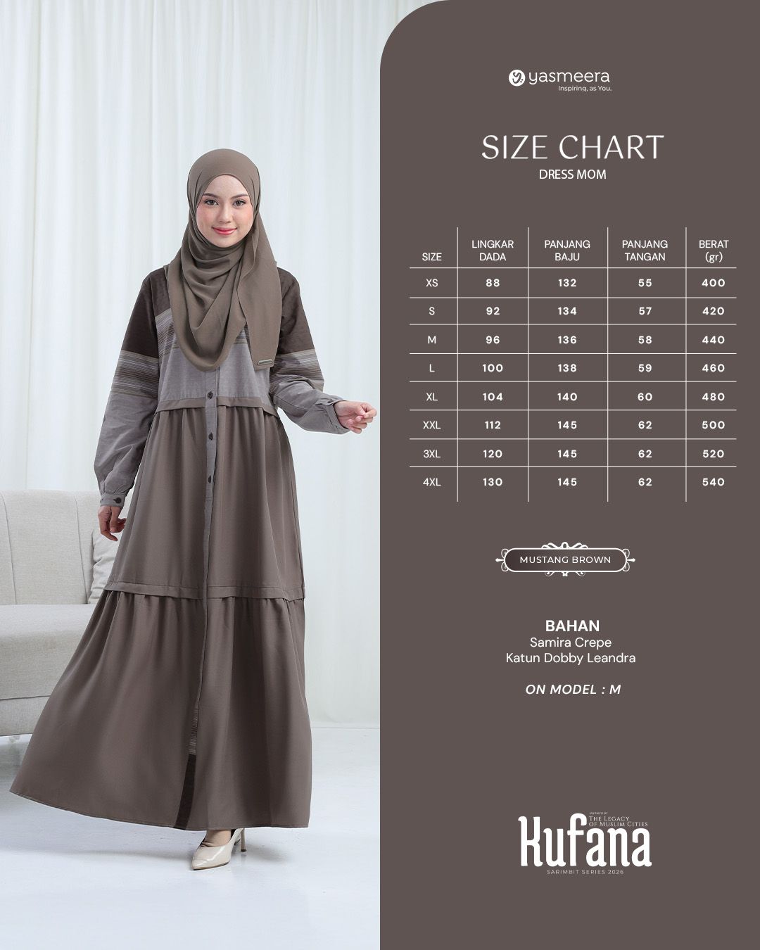 Yasmeera - KUFANA SERIES - MUSTANG BROWN thumb 2
