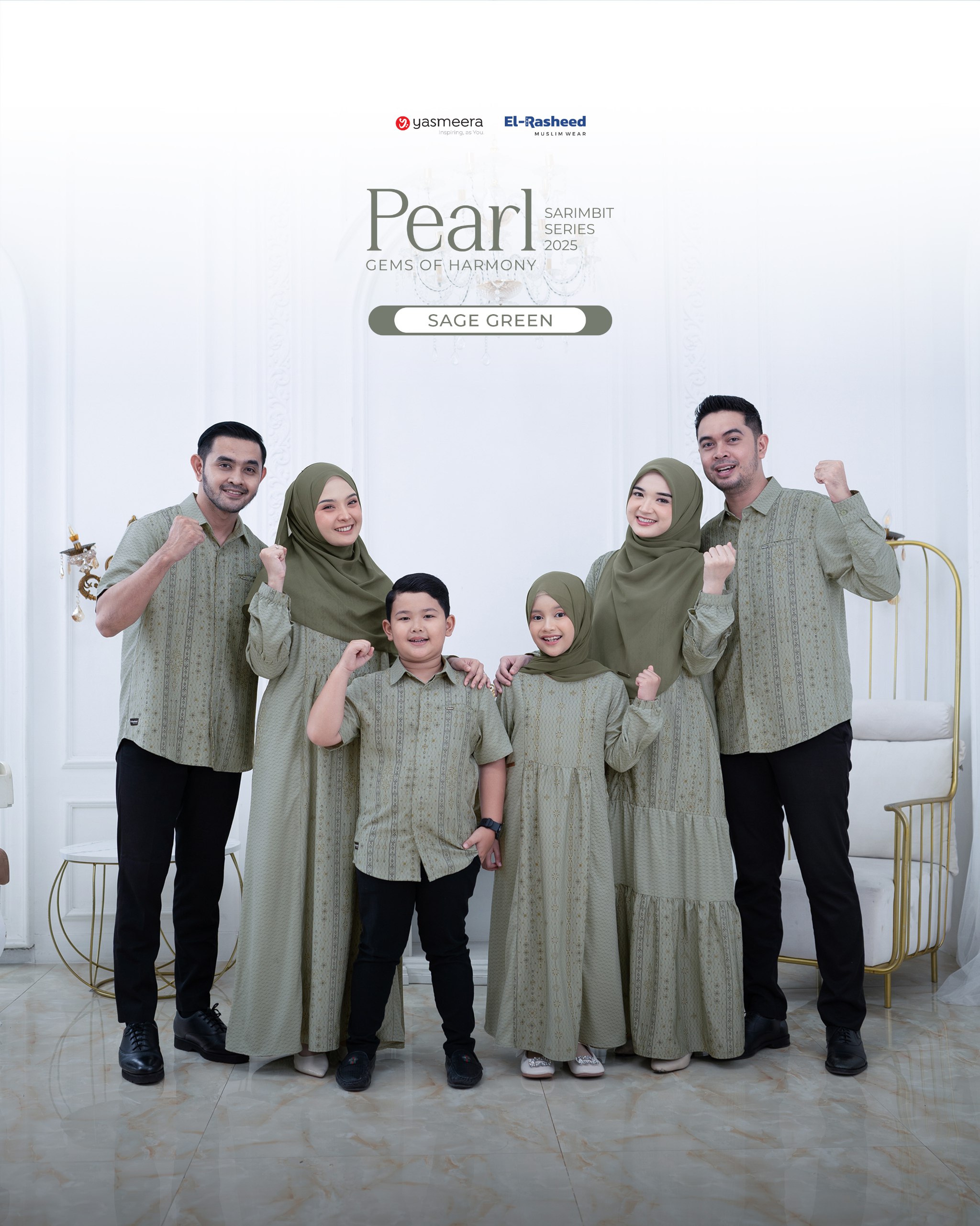 Yasmeera - SARIMBIT 2025 PEARL SERIES WARNA SAGE GREEN thumb 8