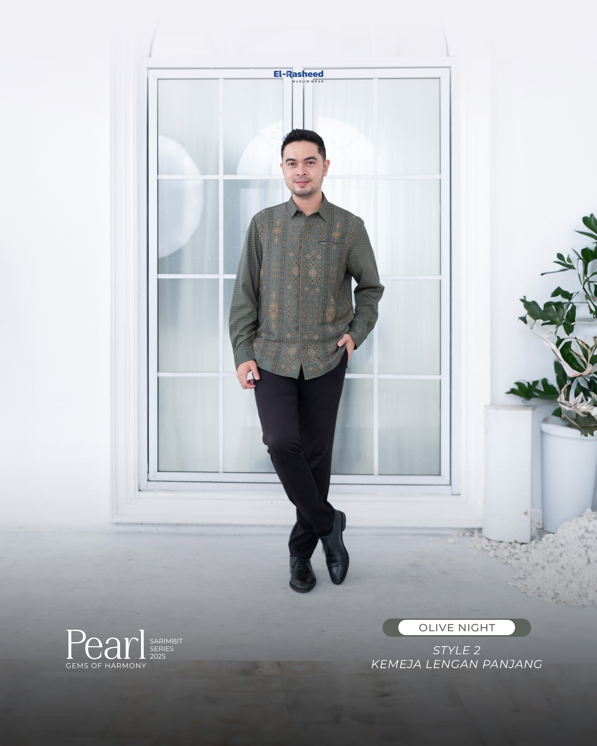 Yasmeera - SARIMBIT 2025 PEARL SERIES WARNA OLIVE NIGHT thumb 2