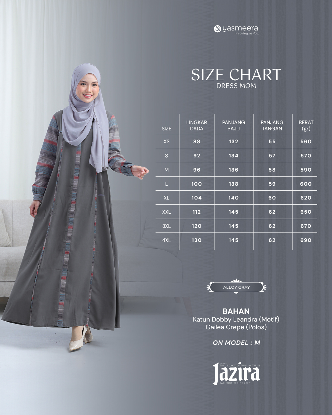 Yasmeera - JAZIRA SERIES - ALLOY GRAY thumb 2