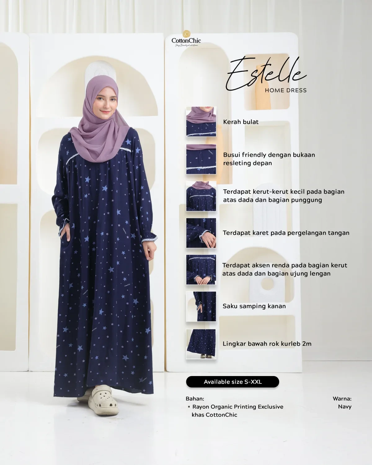 Yasmeera - HOMEDRESS ESTELLE DEWASA GRADE B thumb 27