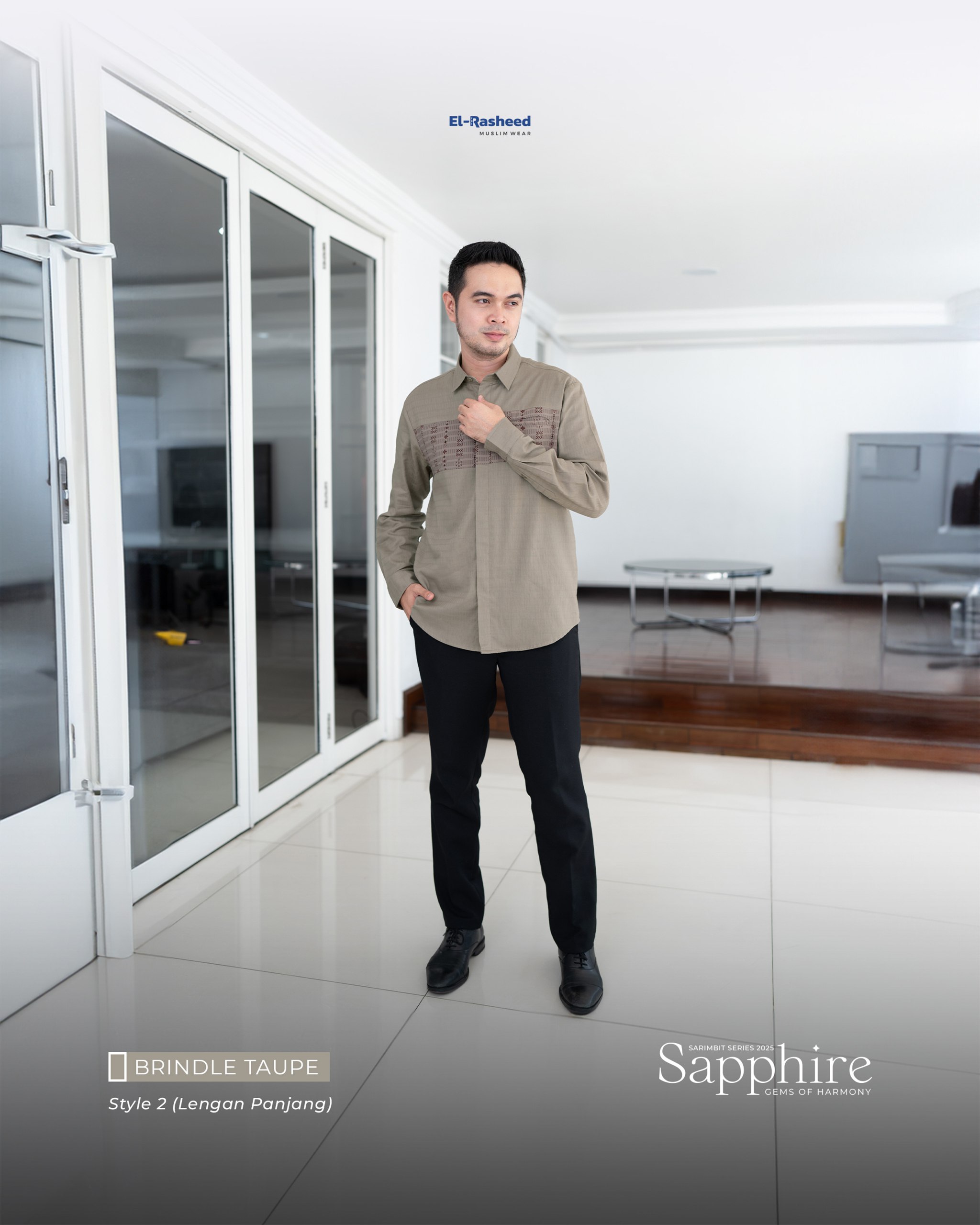 Yasmeera - SARIMBIT 2025 SAPPHIRE SERIES WARNA BRINDLE TAUPE thumb 2