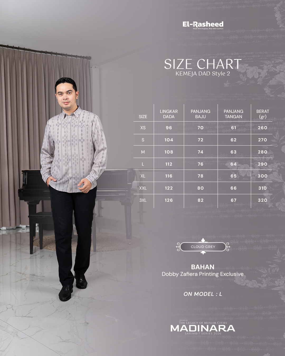 Yasmeera - KEMEJA MADINARA LENGAN PANJANG DEWASA GRADE B thumb 50