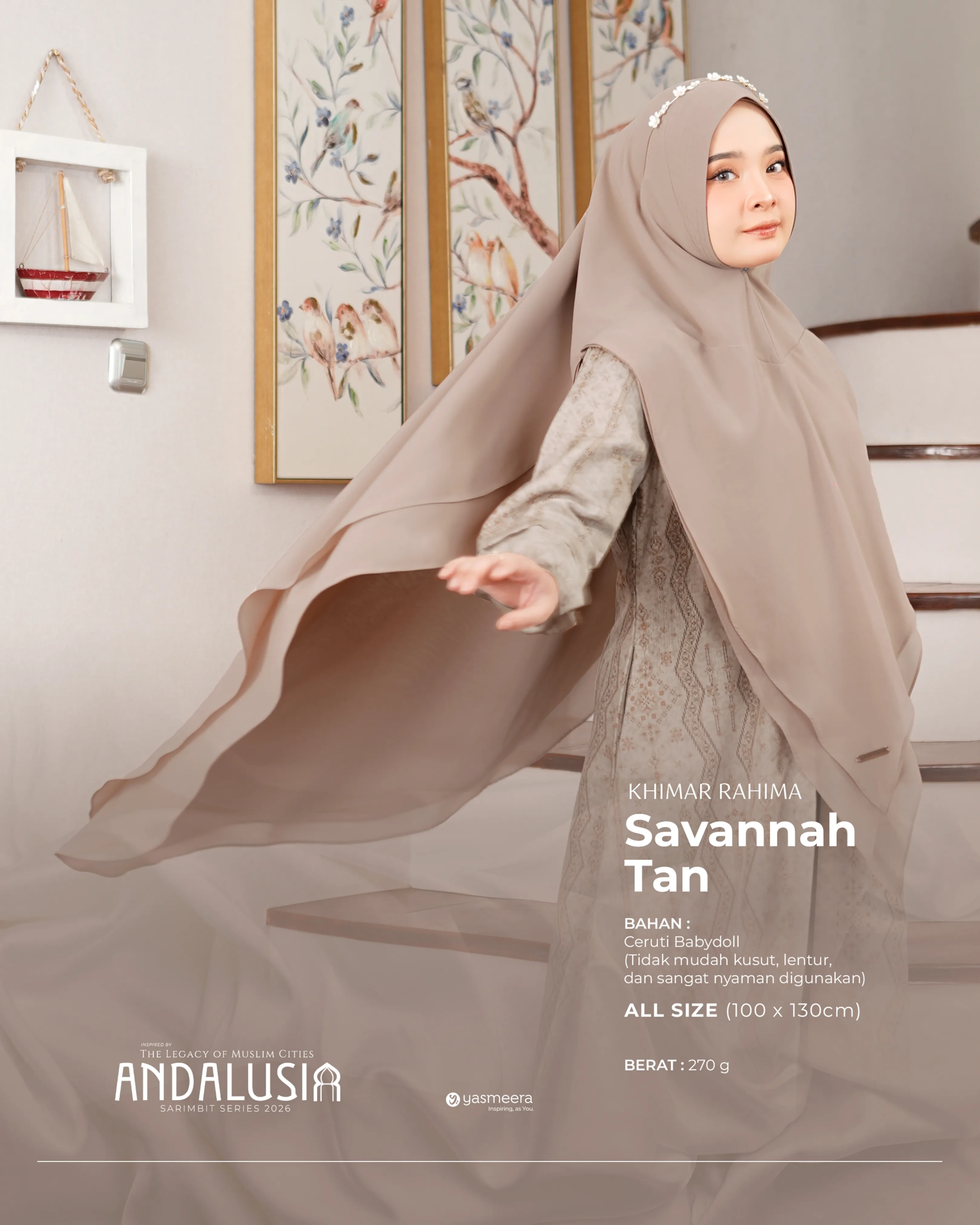 Yasmeera - KHIMAR & PASHMINA SARIMBIT 2026 (ANDALUSIA) thumb 17