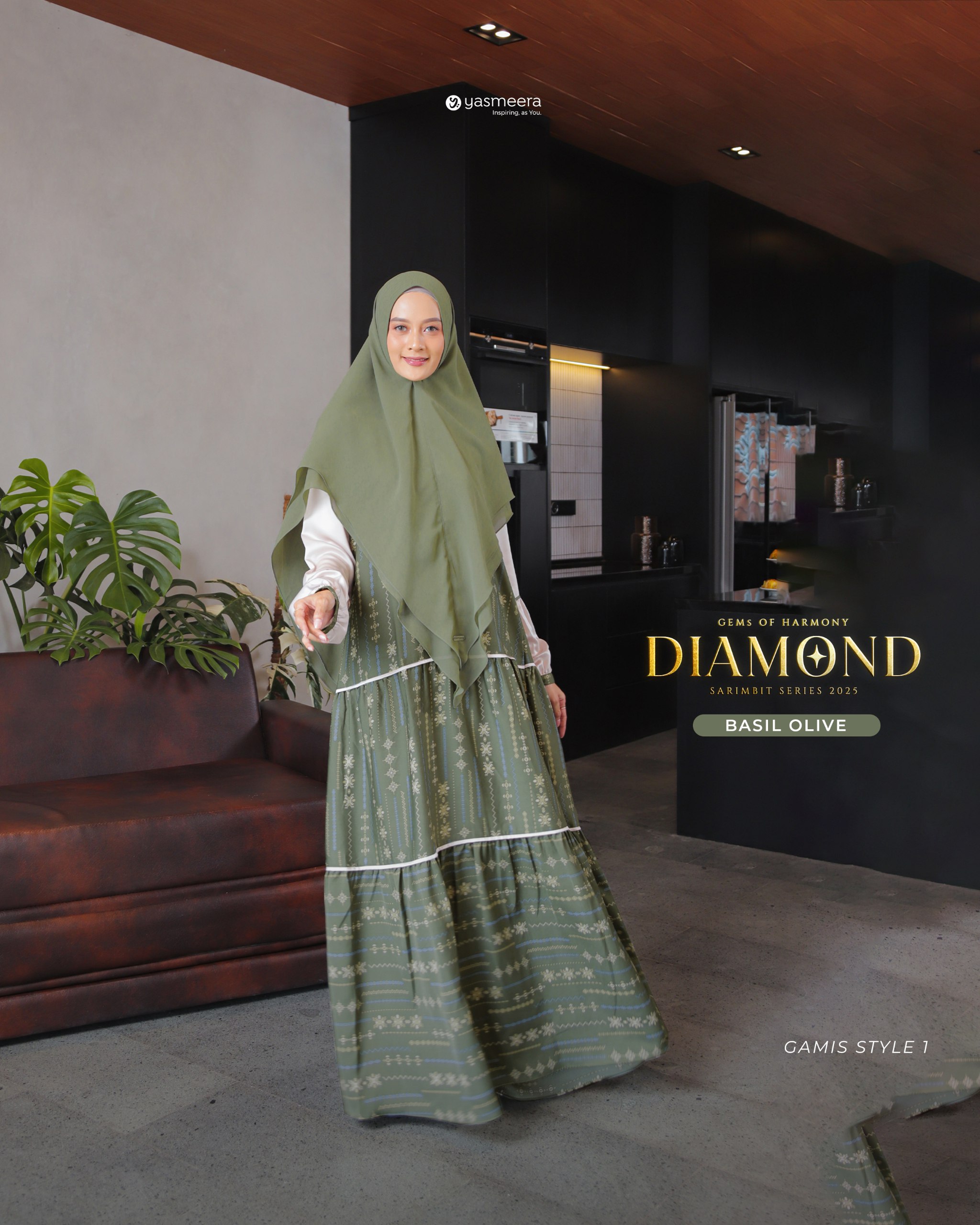 Yasmeera - SARIMBIT 2025 DIAMOND SERIES WARNA BASIL OLIVE thumb 5