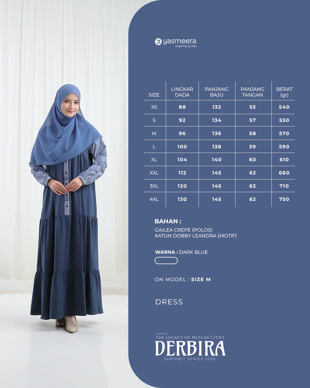 Yasmeera - DERBIRA SERIES - DARK BLUE thumb 3