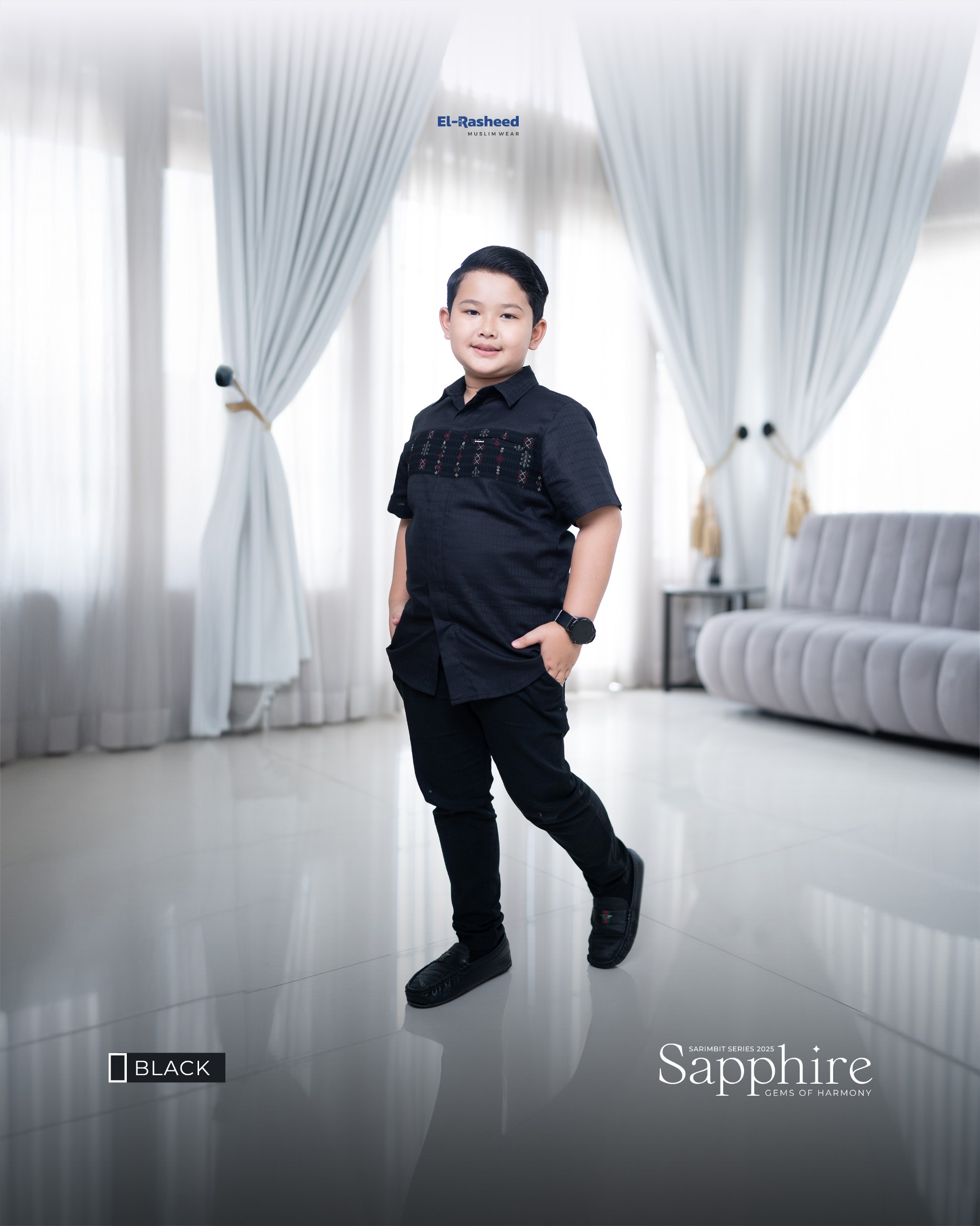 Yasmeera - SARIMBIT 2025 SAPPHIRE SERIES WARNA BLACK