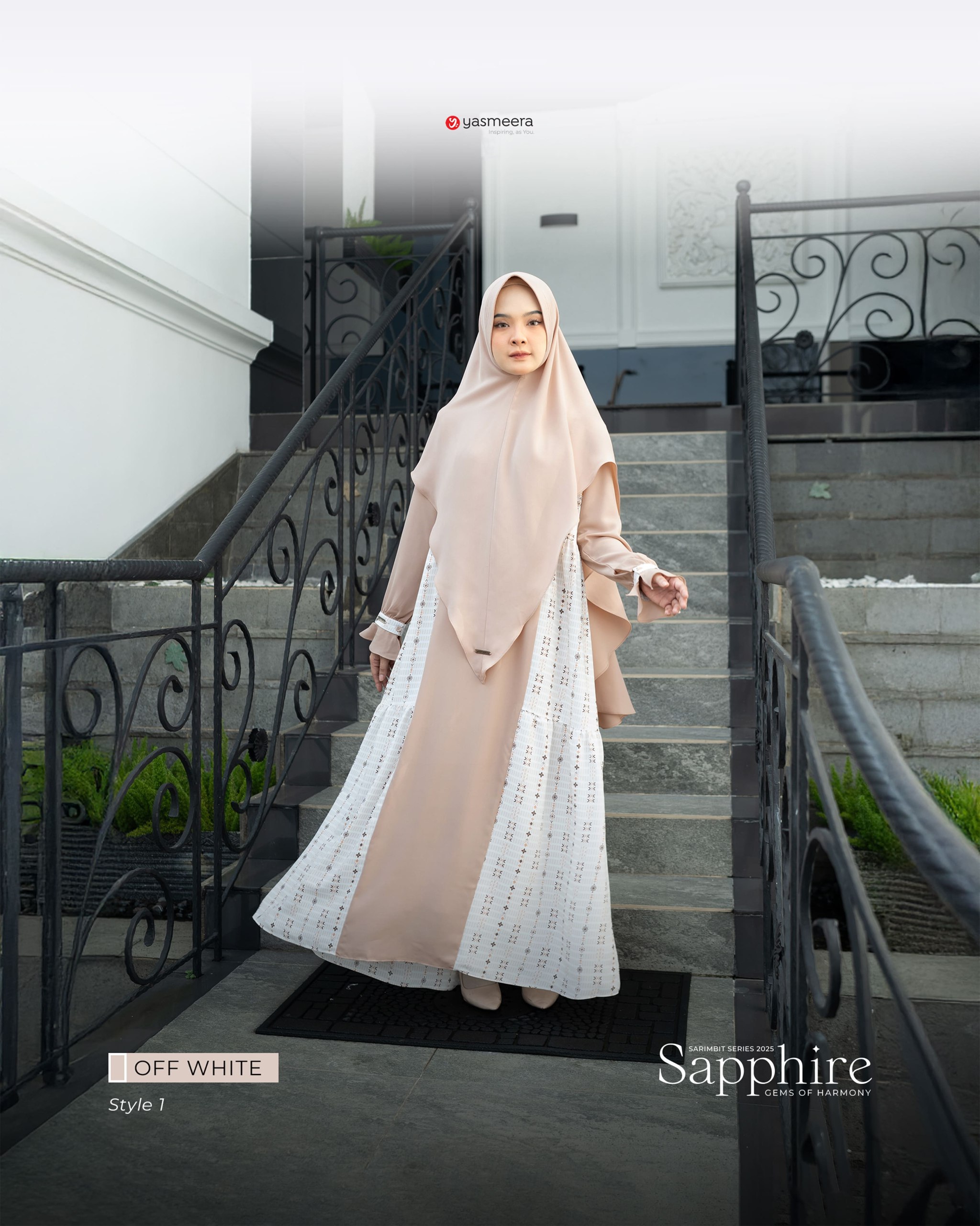 Yasmeera - SARIMBIT 2025 SAPPHIRE SERIES WARNA OFF WHITE thumb 6