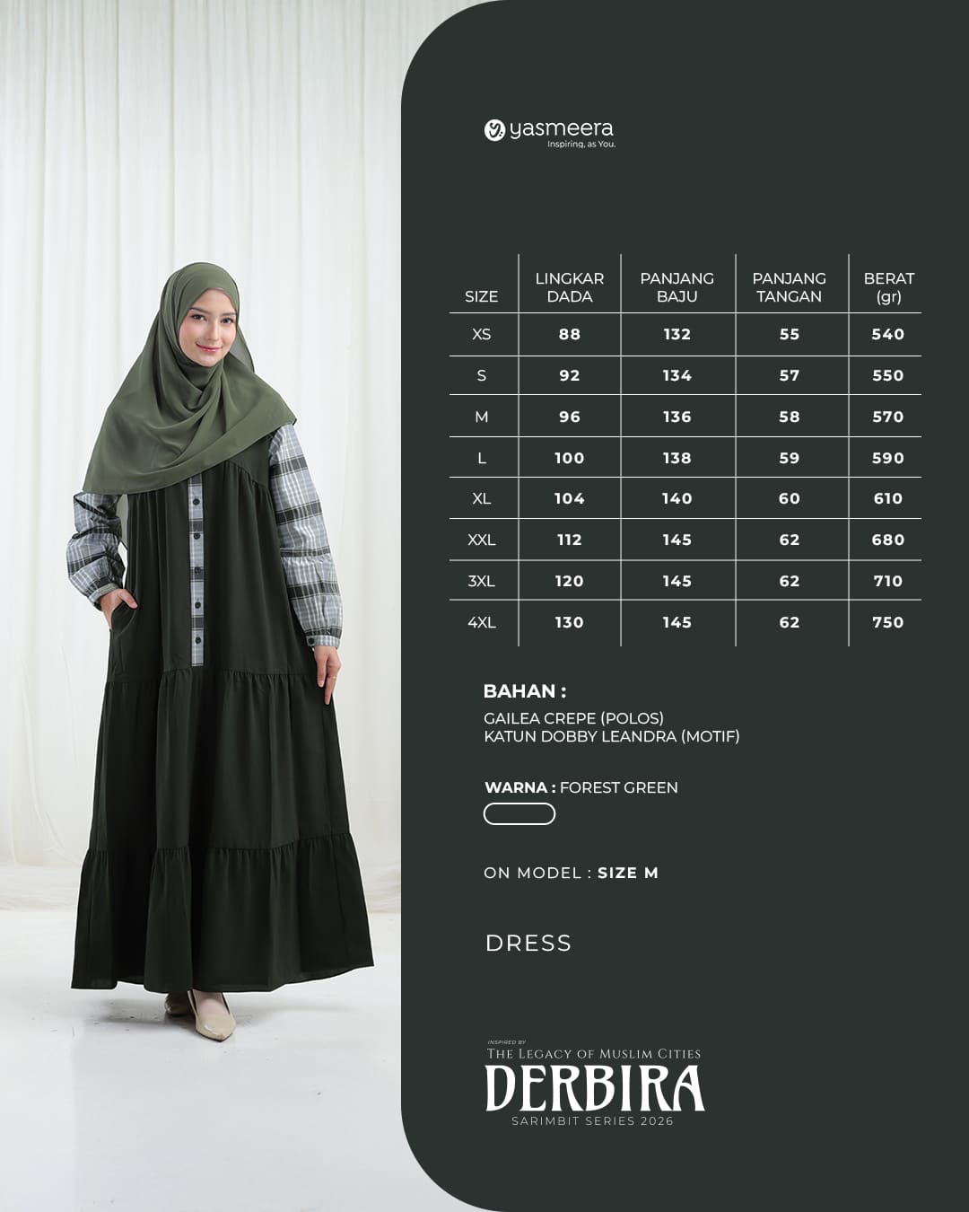 Yasmeera - DERBIRA SERIES - FOREST GREEN thumb 2