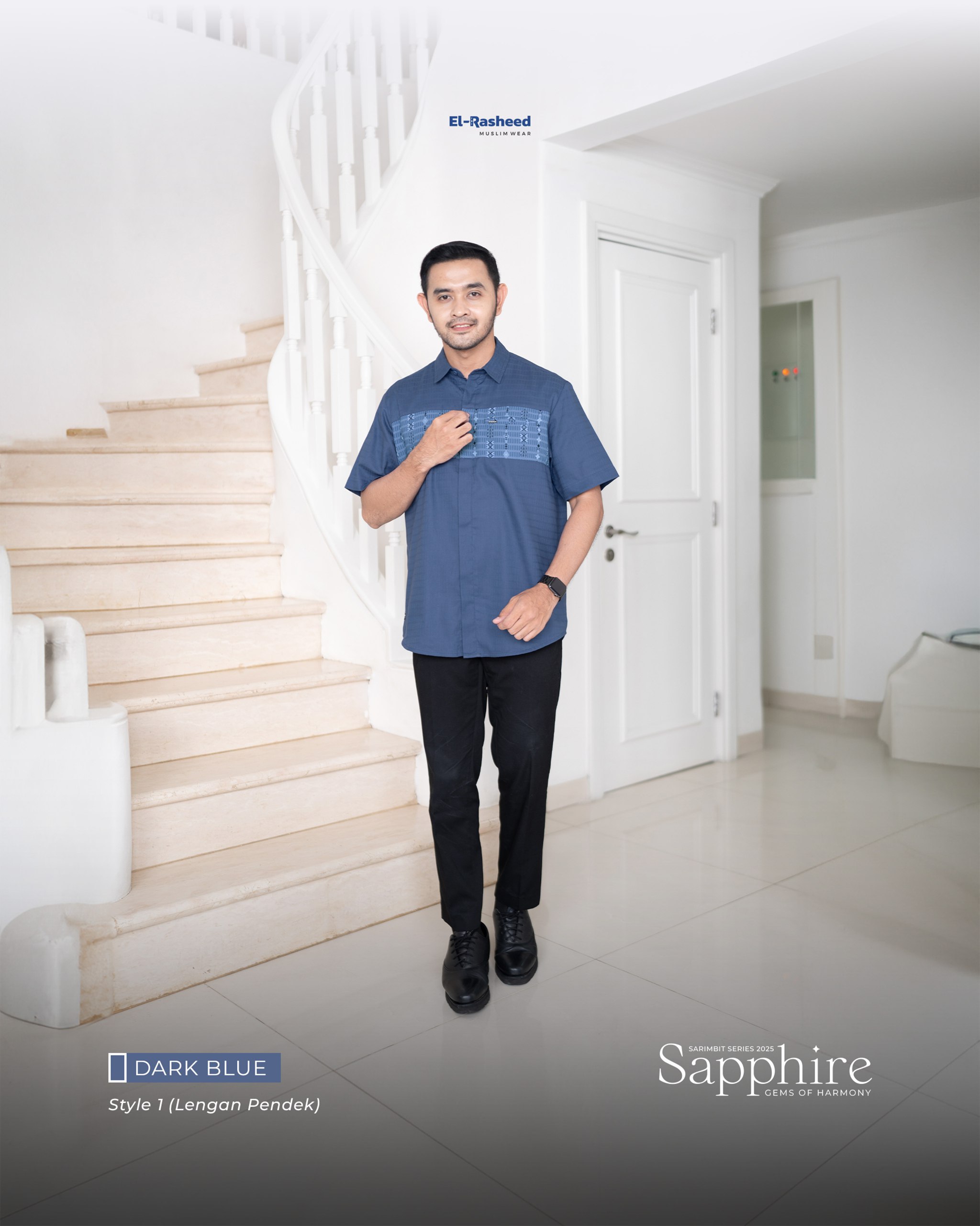 Yasmeera - SARIMBIT 2025 SAPPHIRE SERIES WARNA DARK BLUE thumb 5