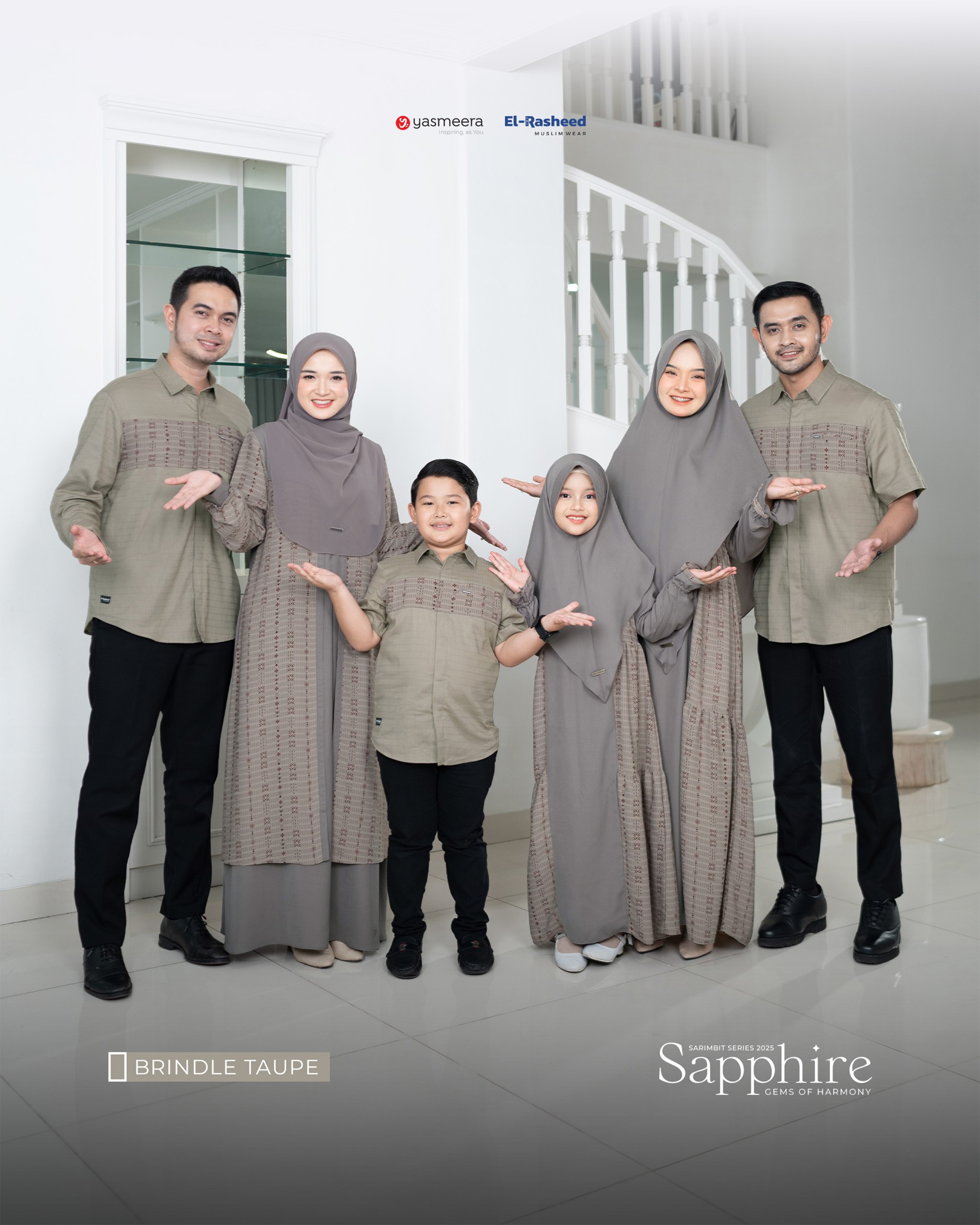 Yasmeera - SARIMBIT 2025 SAPPHIRE SERIES WARNA BRINDLE TAUPE thumb 8