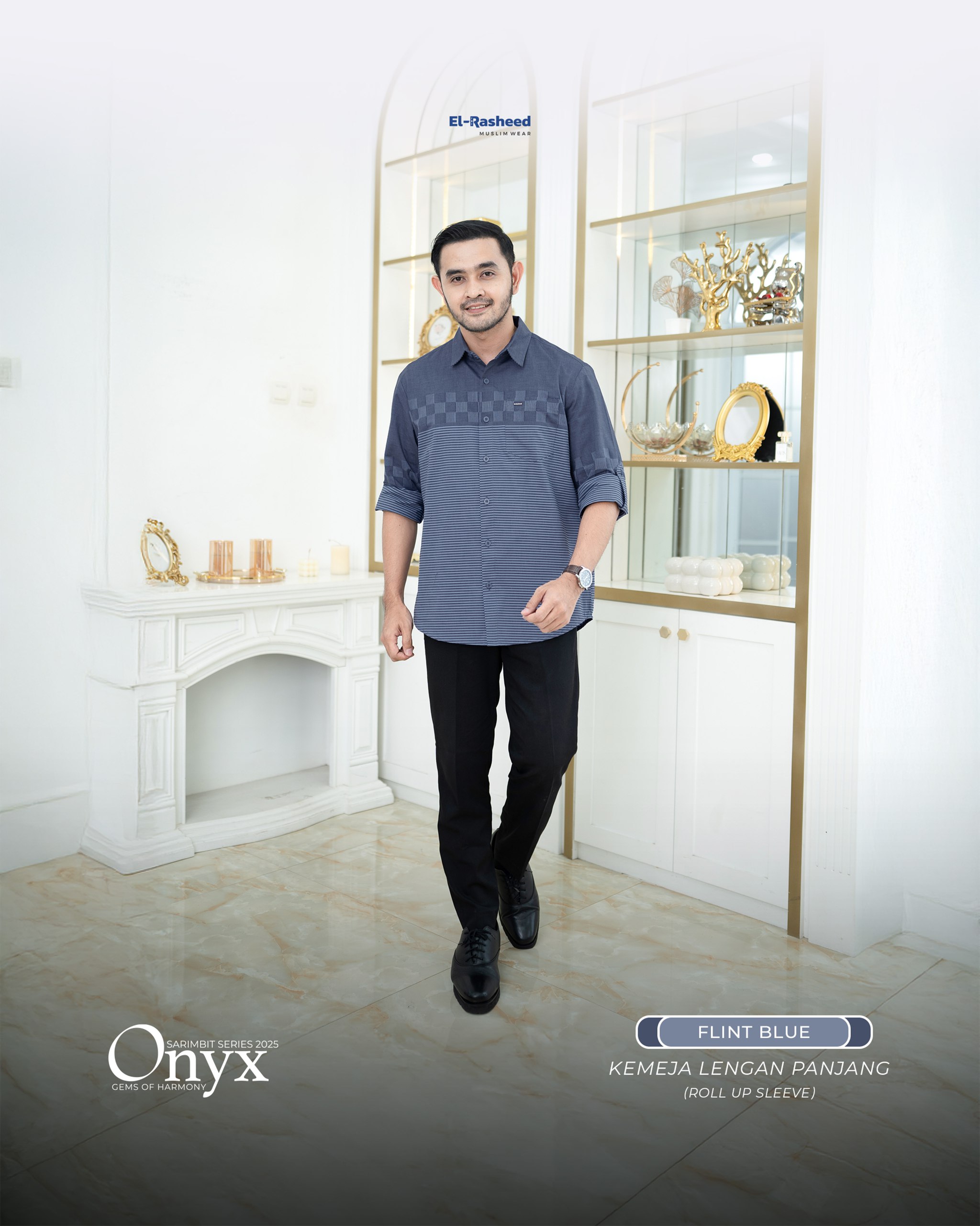 Yasmeera - SARIMBIT 2025 ONYX SERIES WARNA FLINT BLUE thumb 2