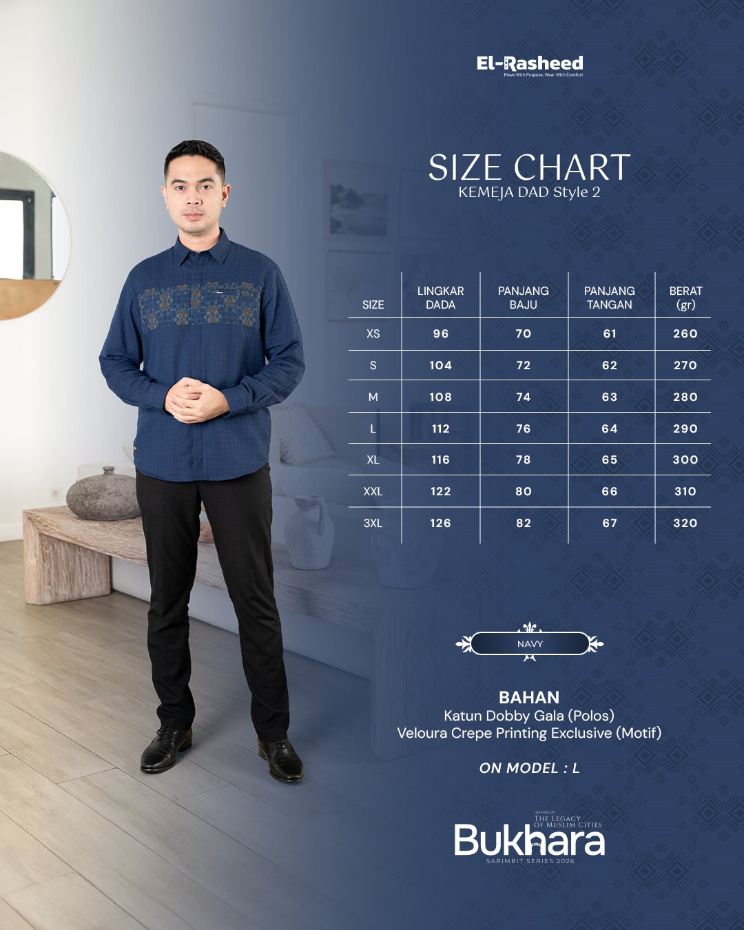 Yasmeera - BUKHARA SERIES - NAVY thumb 5