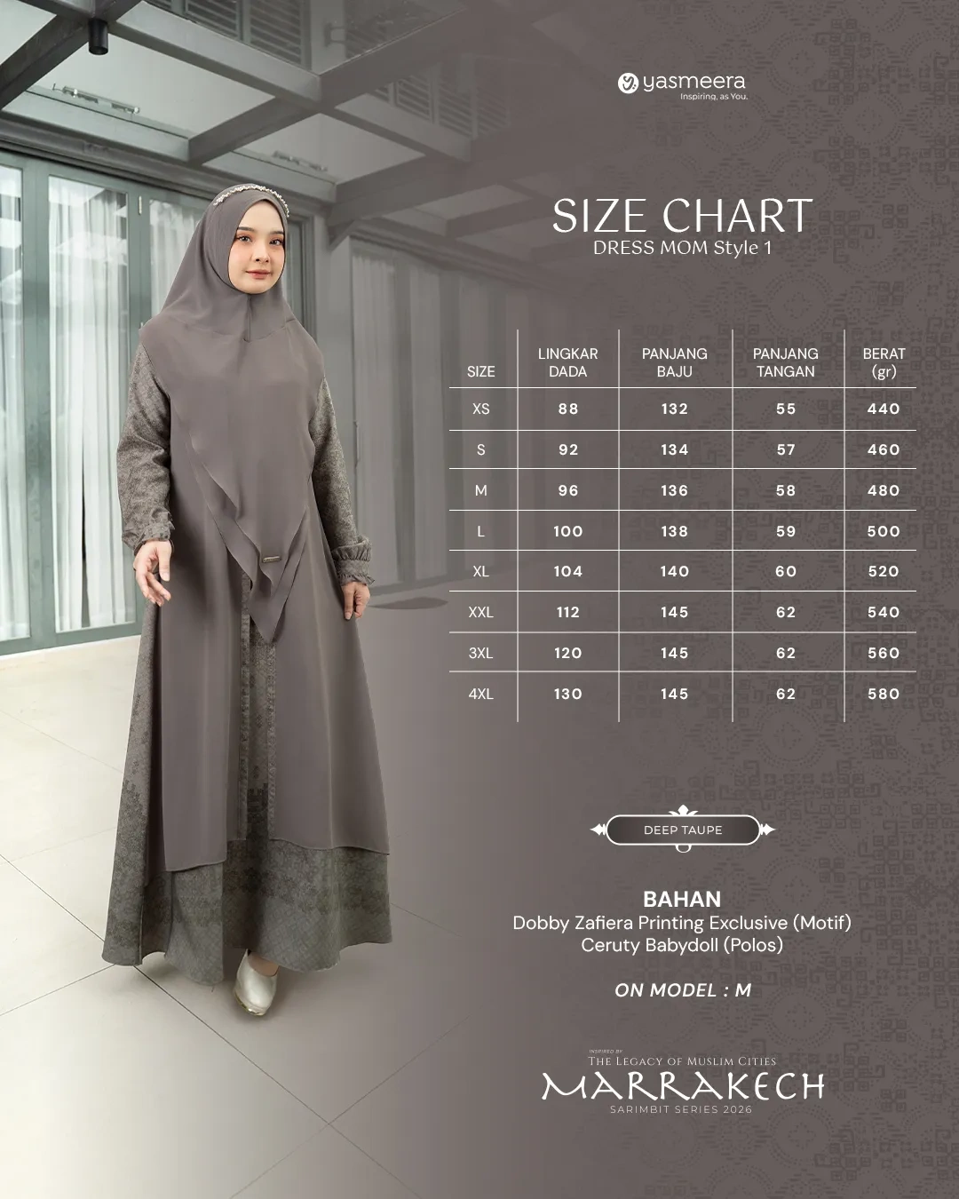 Yasmeera - MARRAKECH SERIES - DEEP TAUPE thumb 17
