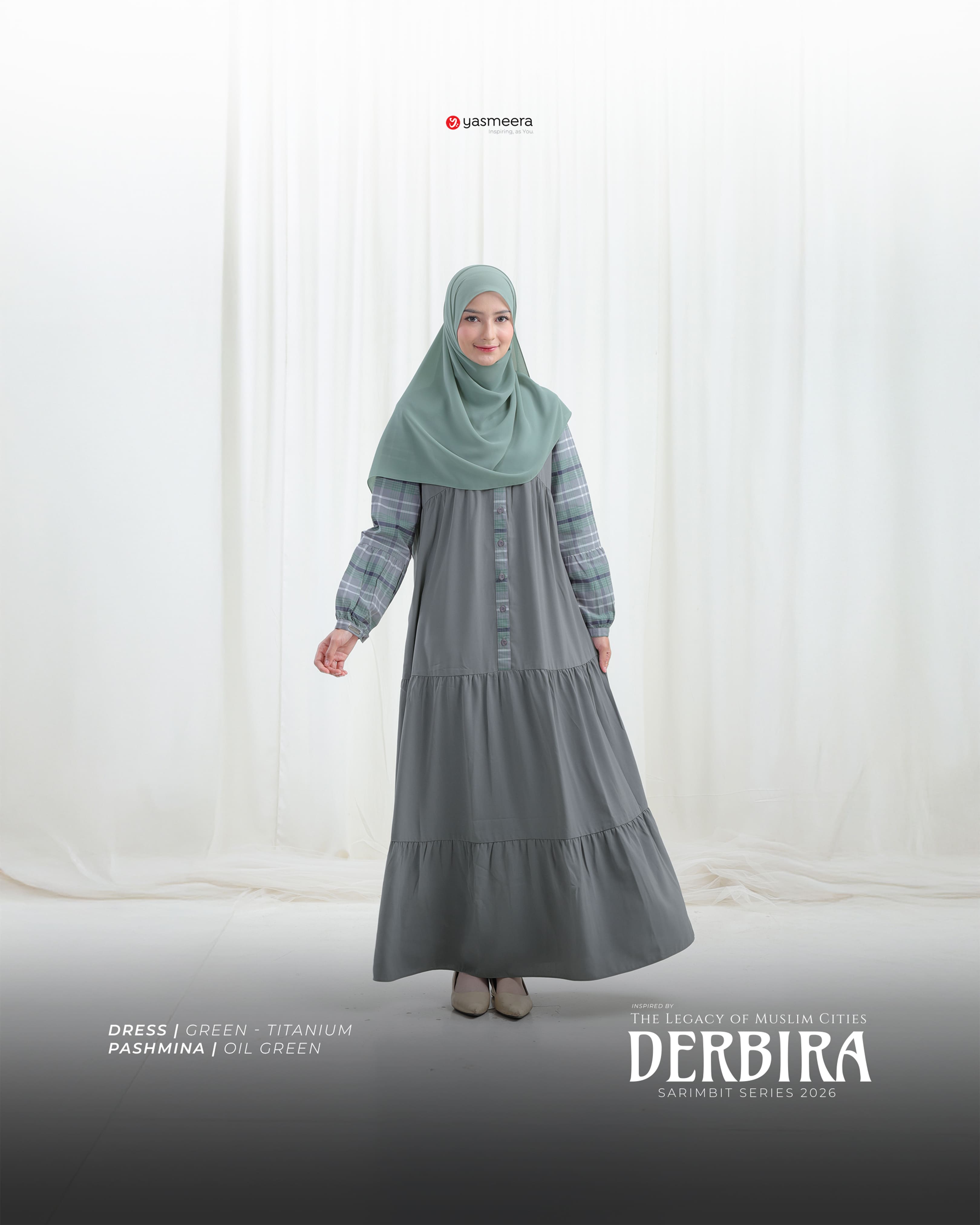 Yasmeera - DERBIRA SERIES - GREEN-TITANIUM thumb 6