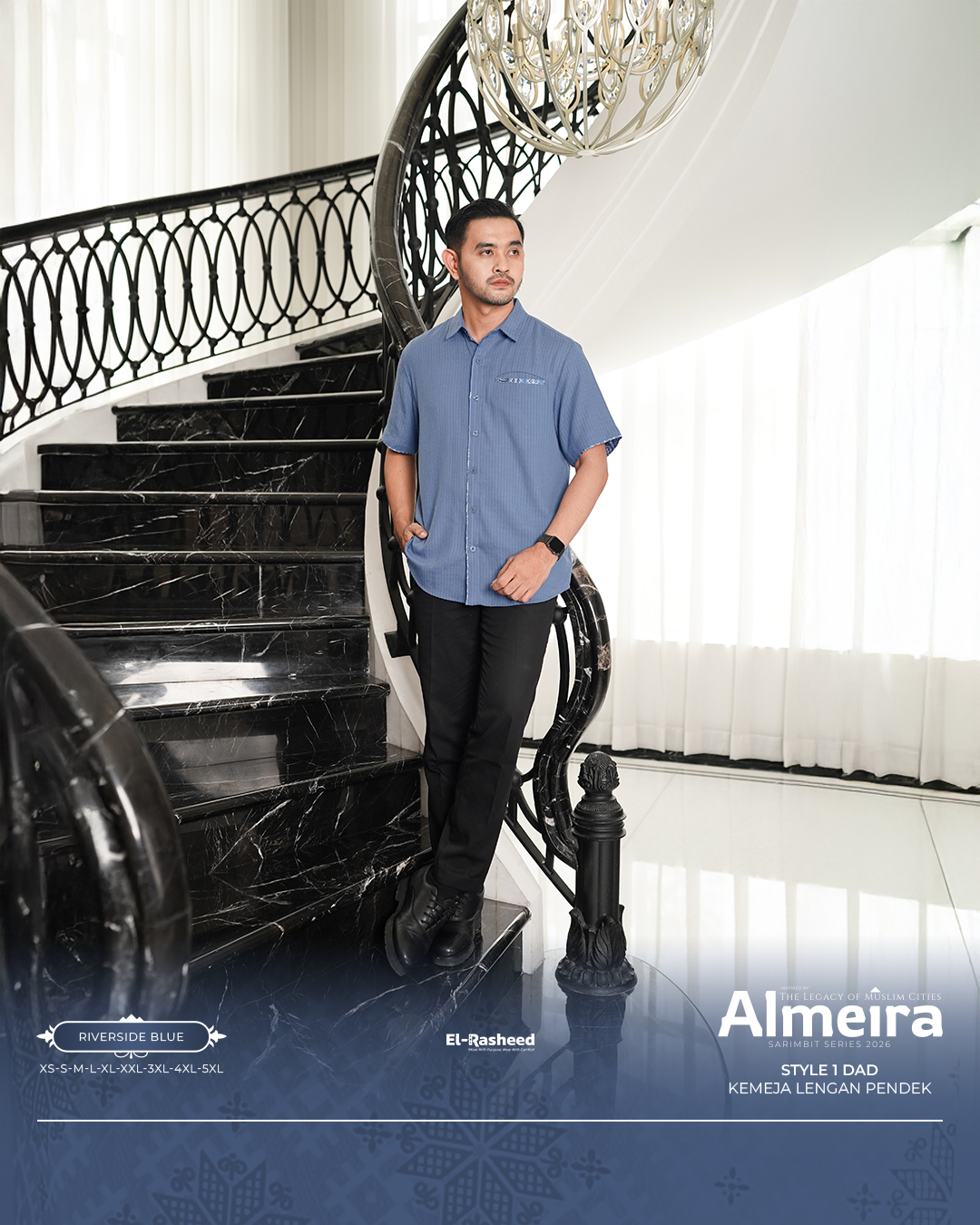 Yasmeera - KEMEJA ALMEIRA DEWASA LENGAN PENDEK DEWASA GRADE B thumb 2