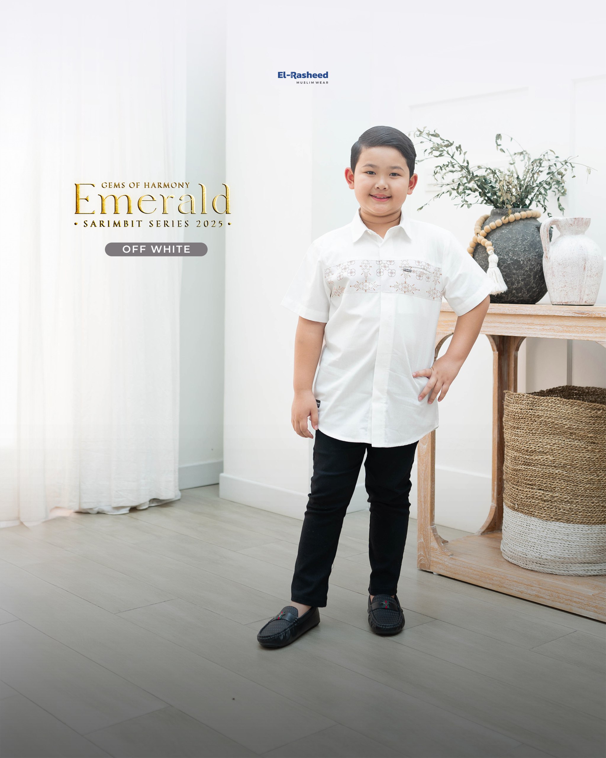 Yasmeera - SARIMBIT 2025 EMERALD SERIES WARNA OFF WHITE