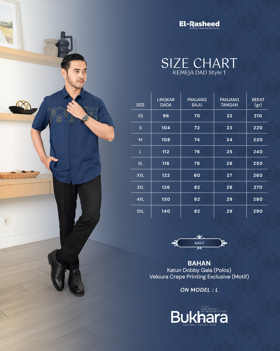 Yasmeera - BUKHARA SERIES - NAVY thumb 7
