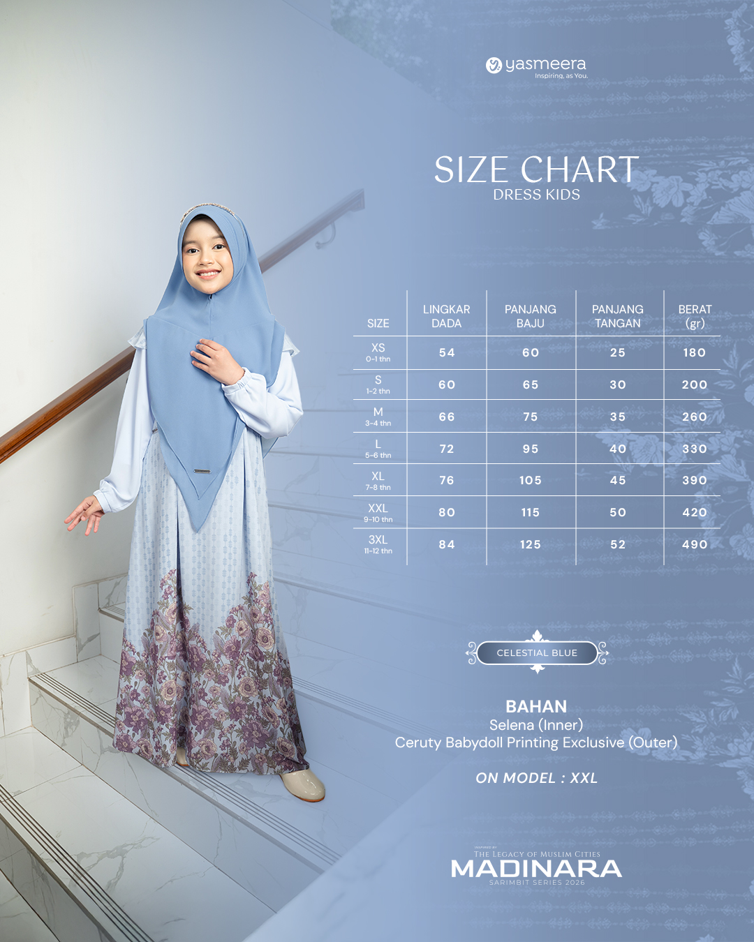 Yasmeera - MADINARA SERIES - CELESTIAL BLUE