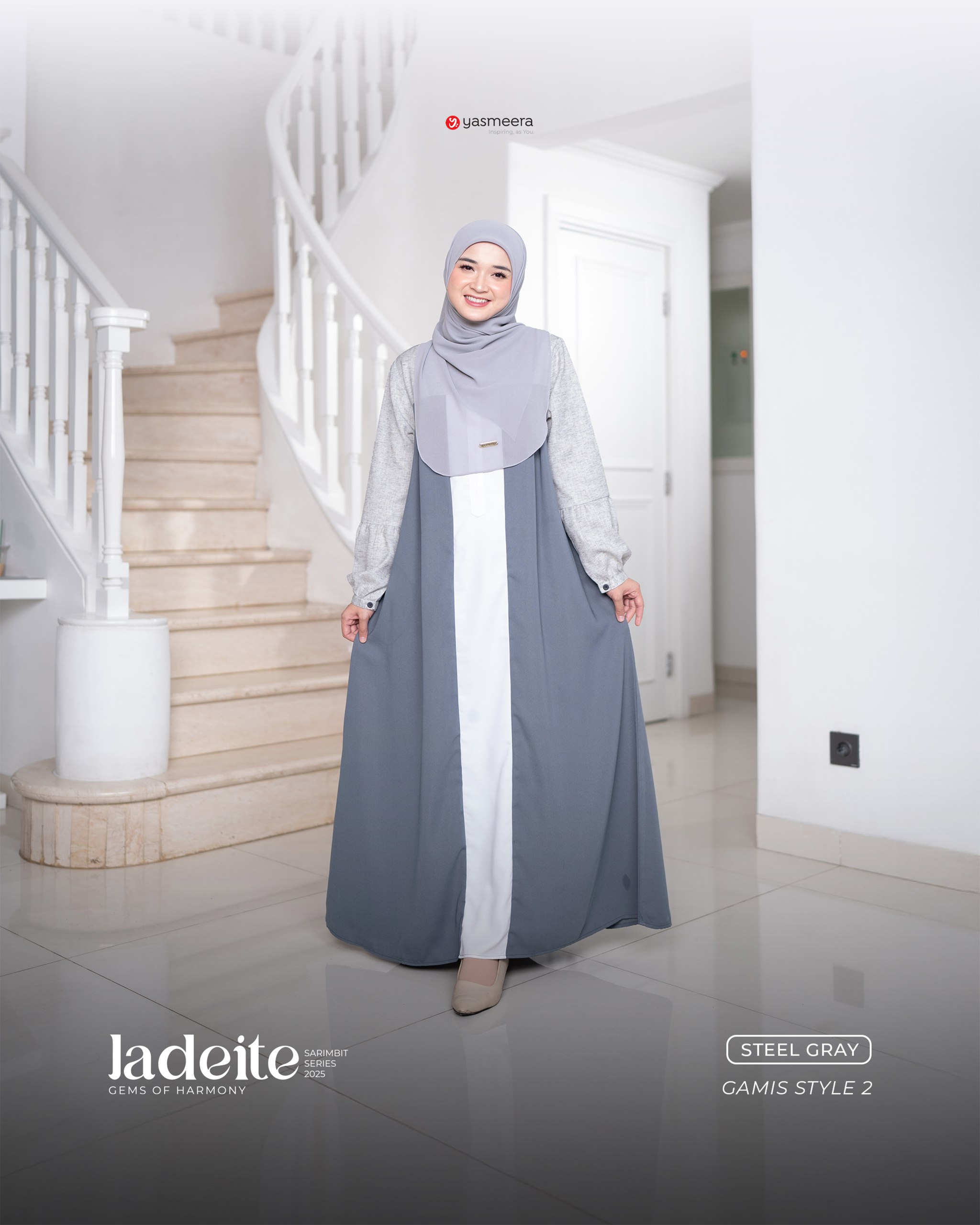 Yasmeera - SARIMBIT 2025 JADEITE SERIES WARNA STEEL GRAY thumb 6