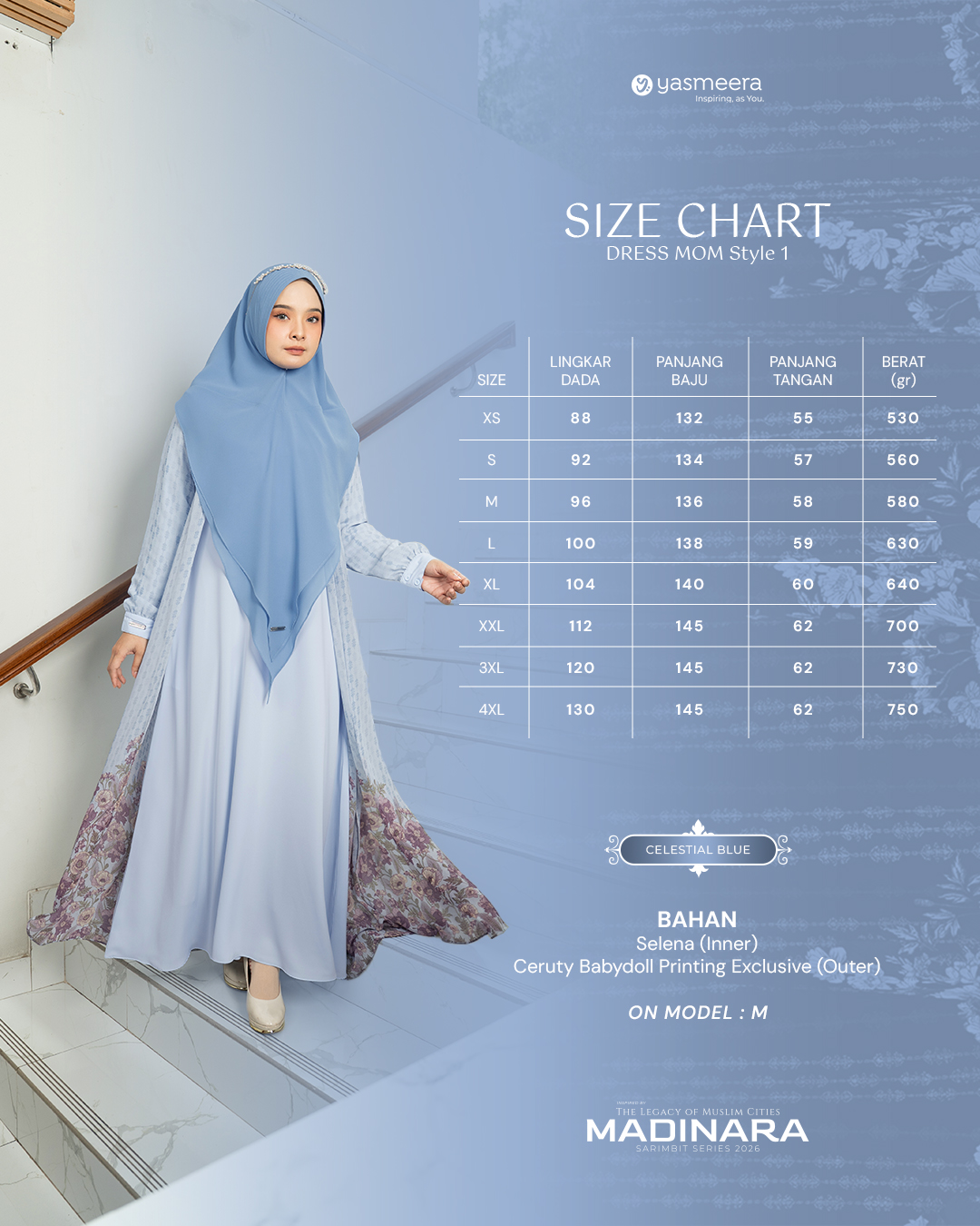 Yasmeera - MADINARA SERIES - CELESTIAL BLUE thumb 3