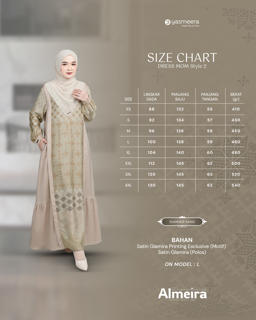 Yasmeera - ALMEIRA SERIES - SUMMER SAND thumb 5